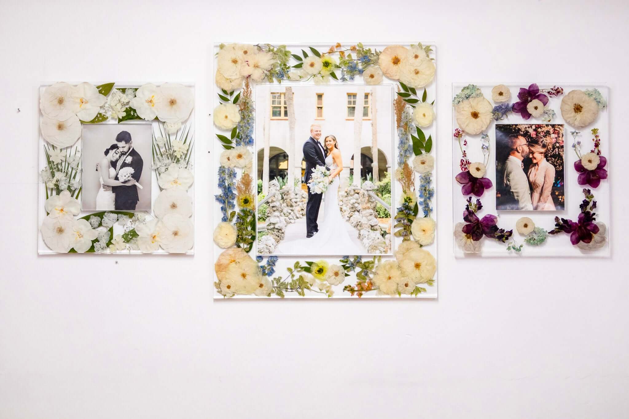 Wedding Flower Photo Frame 16x20 Frame Wedding Bouquet Preservation Resin Picture Frame Pressed Flower Preservation Frame Wedding Keepsake