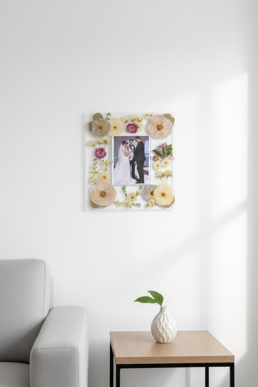 Pressed Flower Frame Pressed Flower Picture Frame Wedding Flower Photo Frame