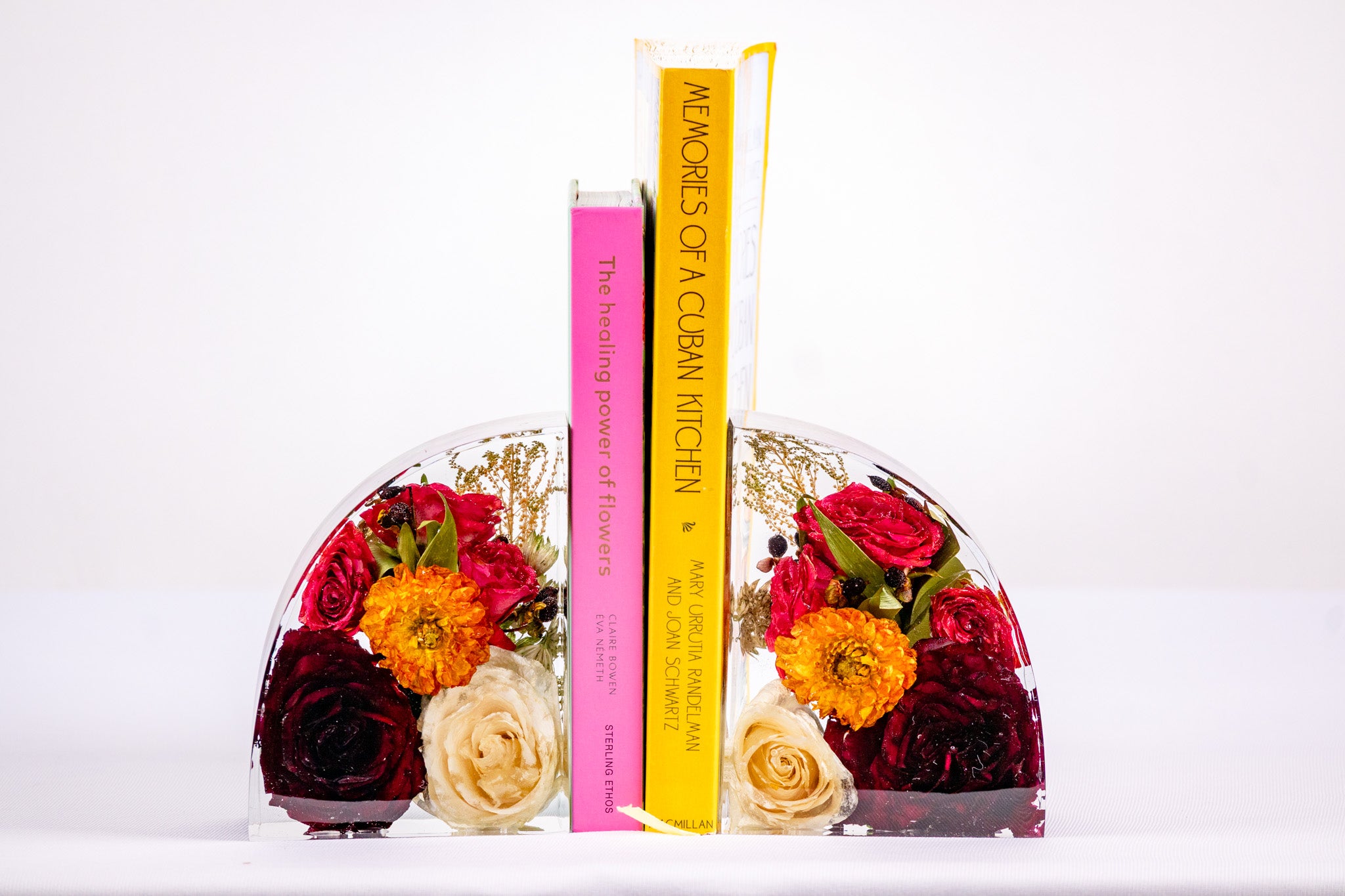 5" Preserved Flower Bookend