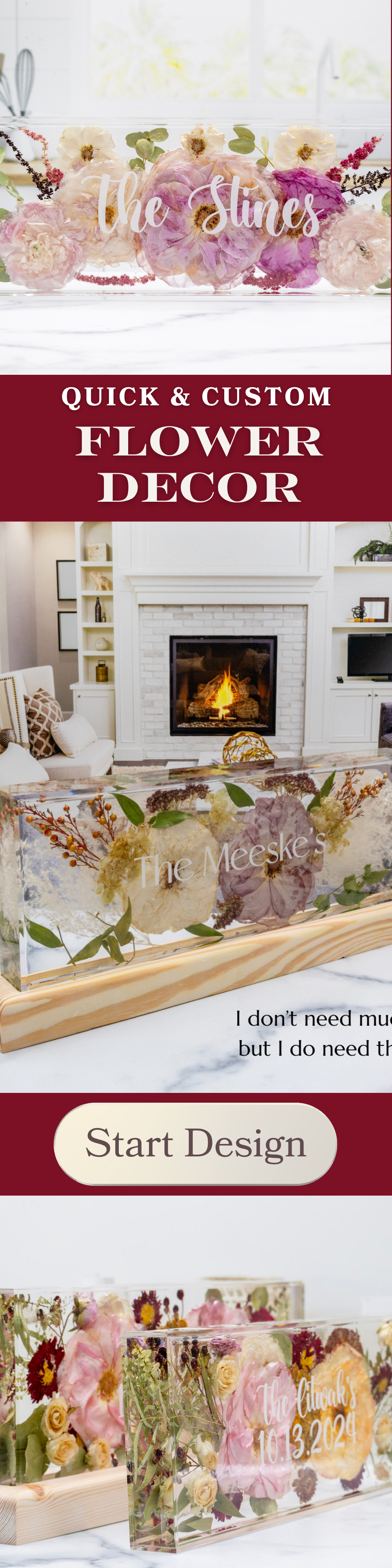 15x6 Mantel Display