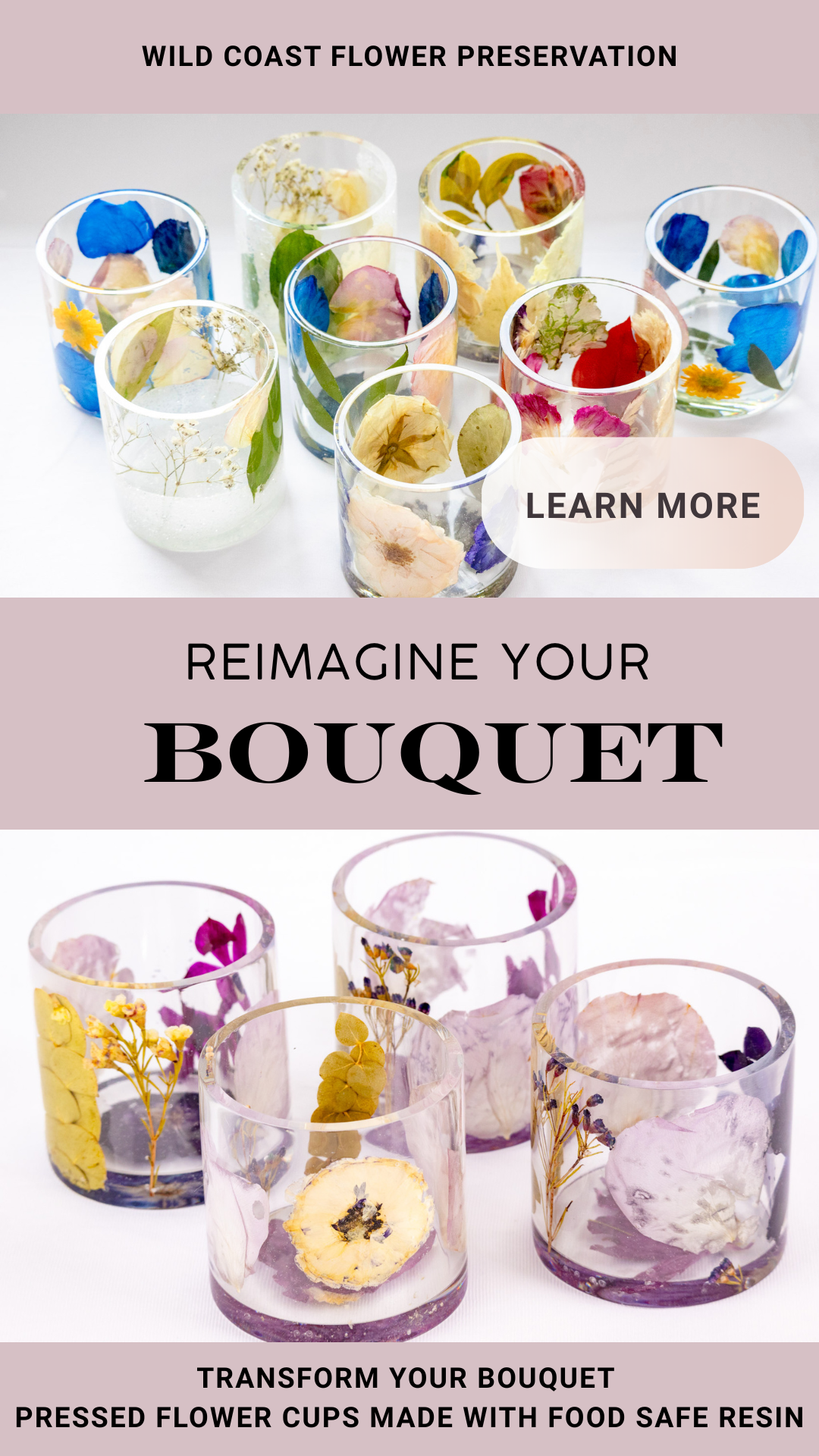 Wedding Flower Preservation Cup Wedding Bouquet Preservation Resin Cup Pressed Flower Wedding Gift Whiskey Cup Pressed Flower Cup Home Decor