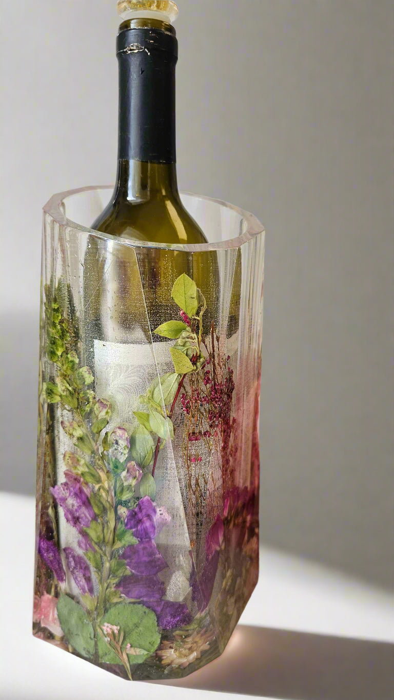 Pressed Flower Vase and Wine Chiller