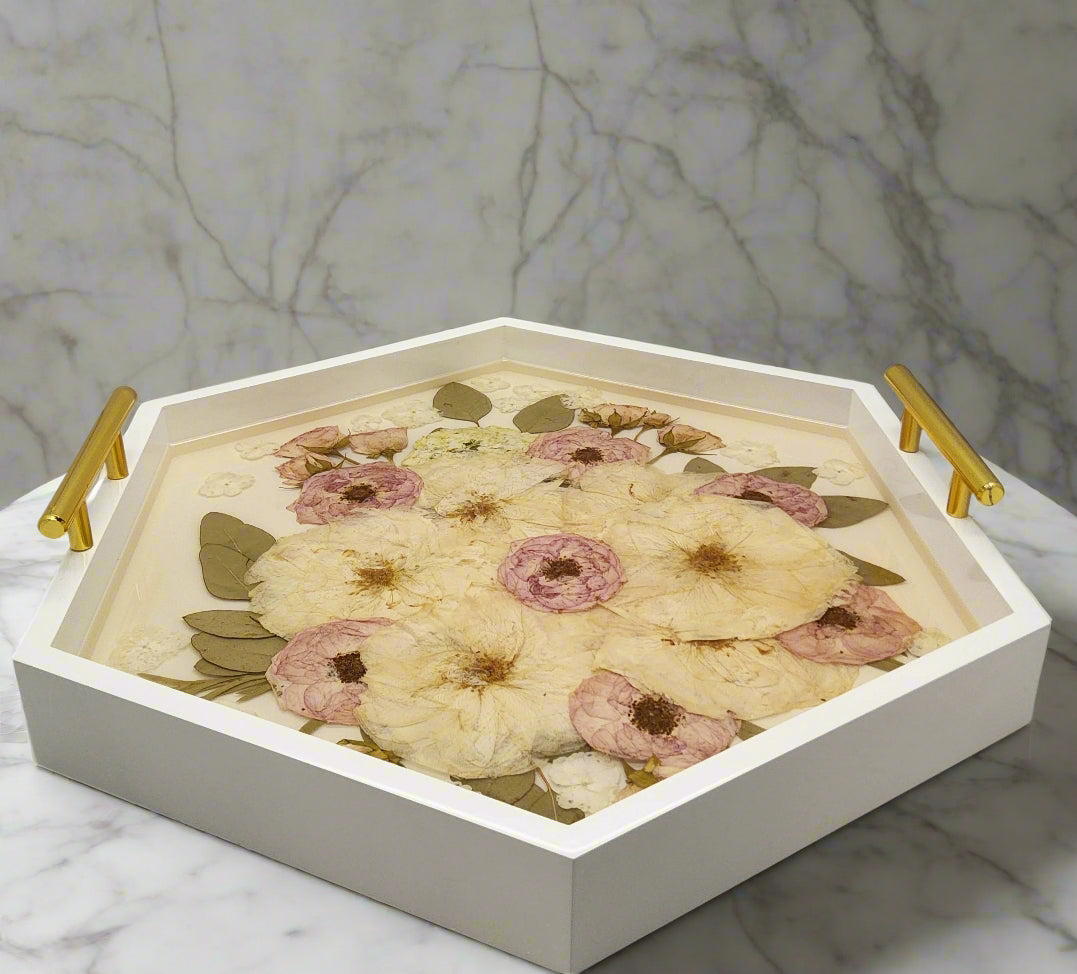 Pressed Flower Decorative Tray Preserving Flowers