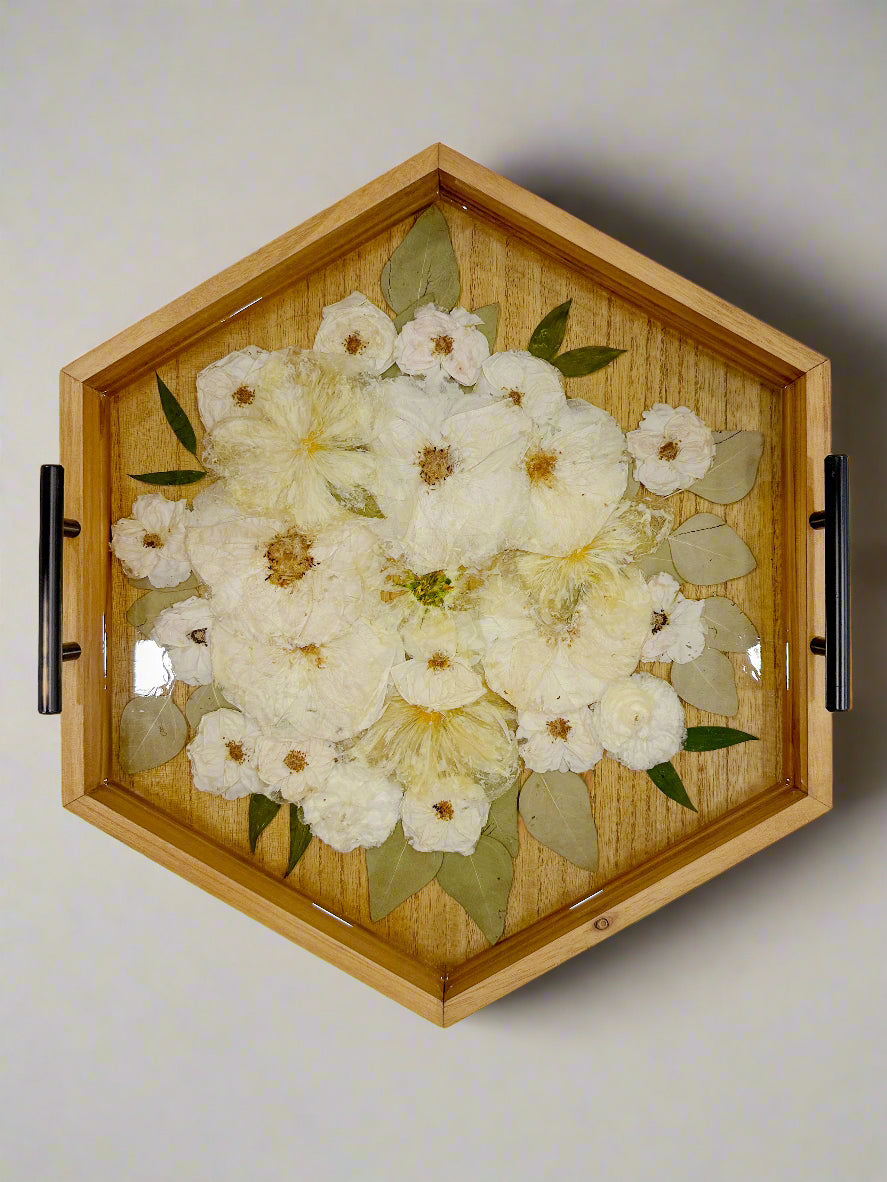 Pressed Flower Decorative Tray Preserving Flowers