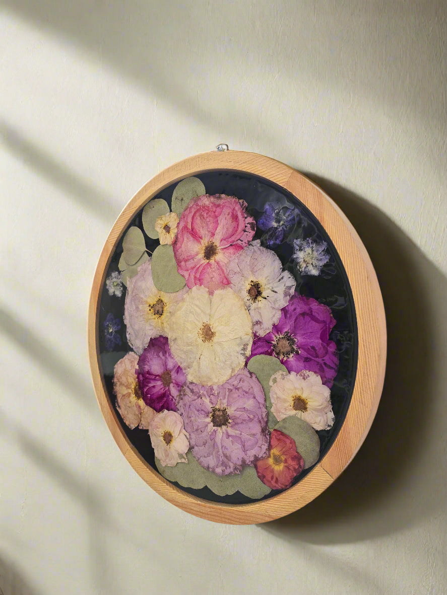 Flower Preservation Frame Bouquet Preservation Picture Frame Pressed Flower Wall Art Preserved Flower Resin Frame 15" Resin Preservation
