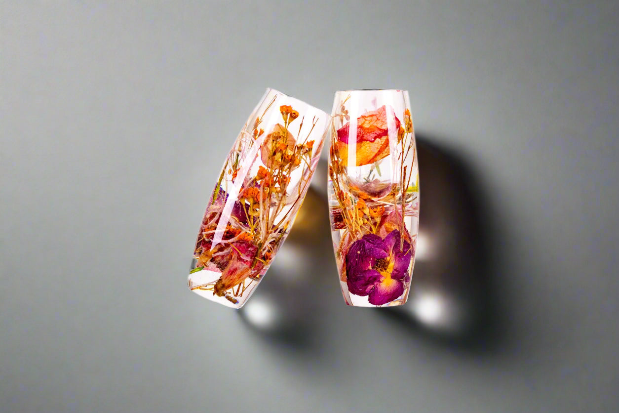 set of 2 shot glasses bouquet preservation