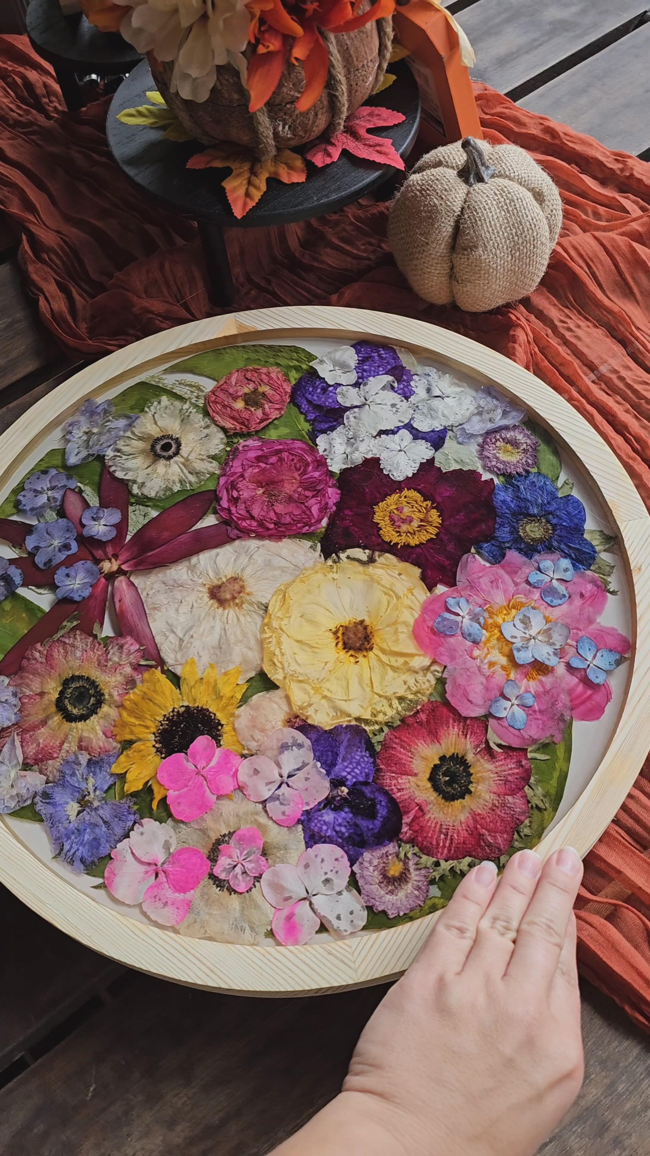 Wedding Bouquet Preservation Lazy Susan Pressed Flower Tray Wedding Flower Preservation Serving Tray Preserved Flower Rotating Lazy Susan