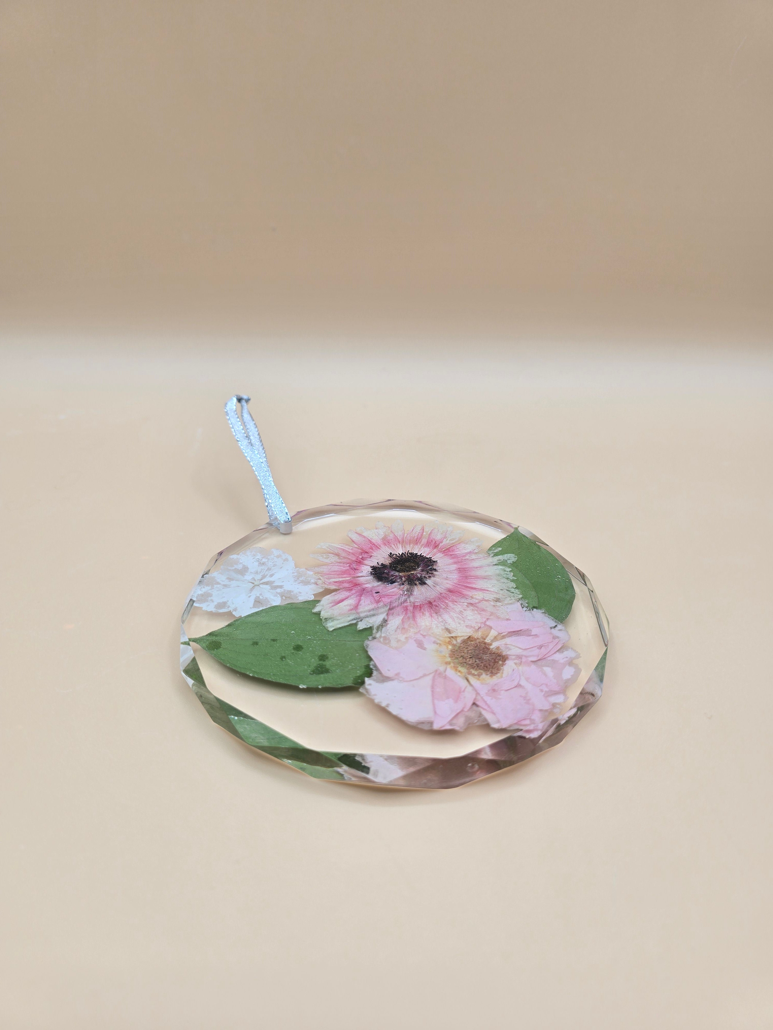 Flower preservation ornament premade and ready to gift