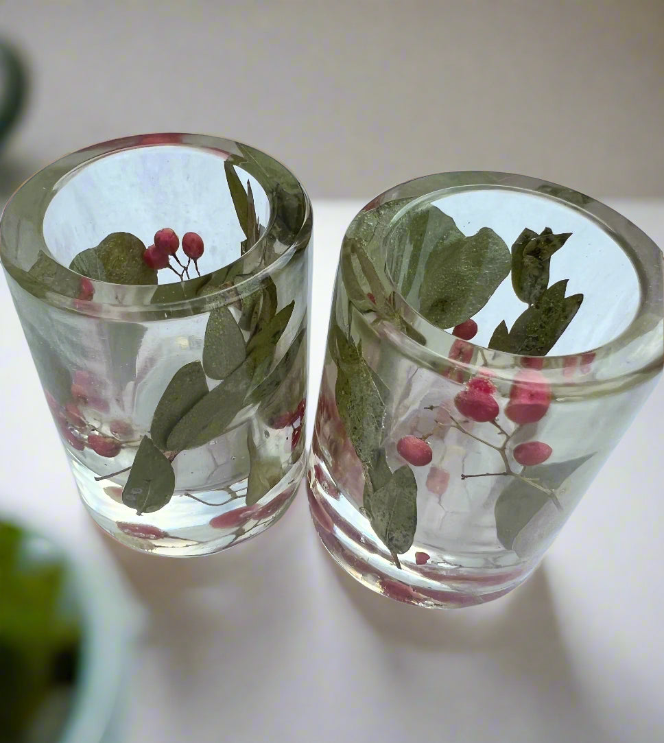 Pressed Flower Preservation Resin Shot Glasses