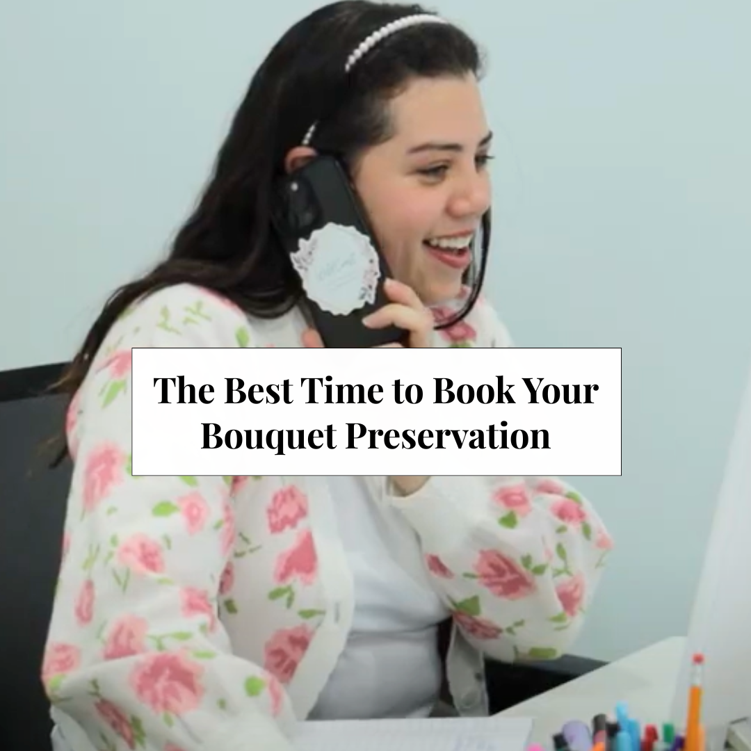 Live person helping a customer book flower preservation service How to book flower preservation blog
