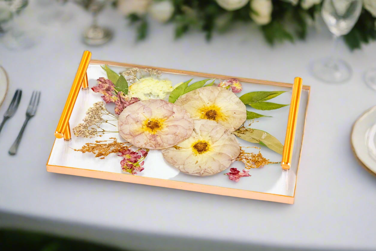 Preserved flowers serving tray wedding bouquet preservation
