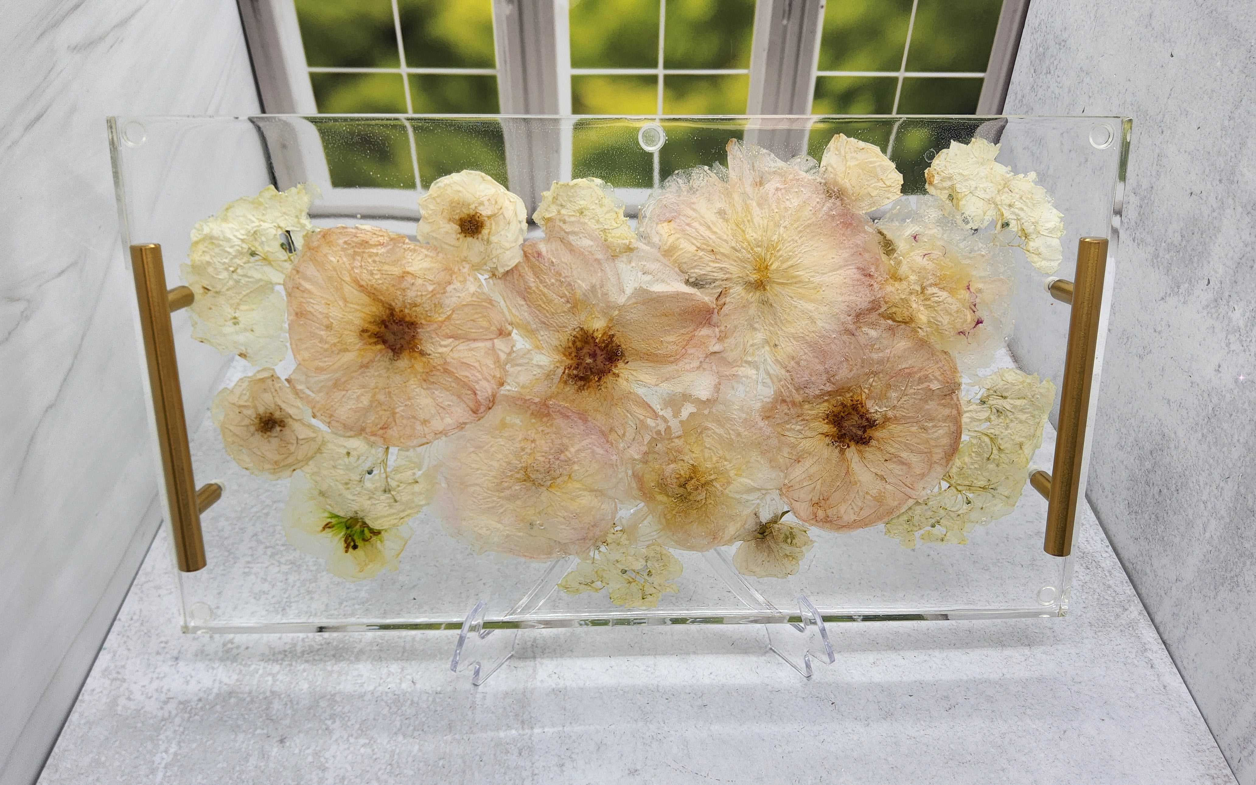 Large tray 18x10 and Square coaster Bundle