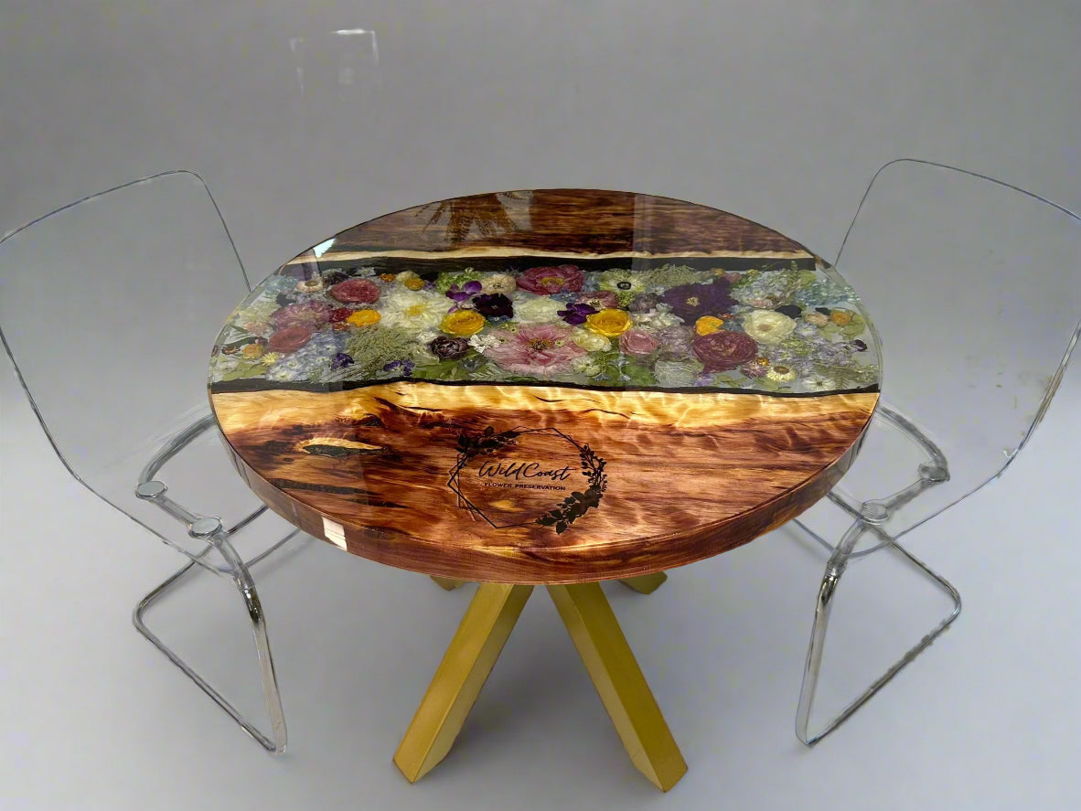 Flower Preservation Table Resin Rivertable  