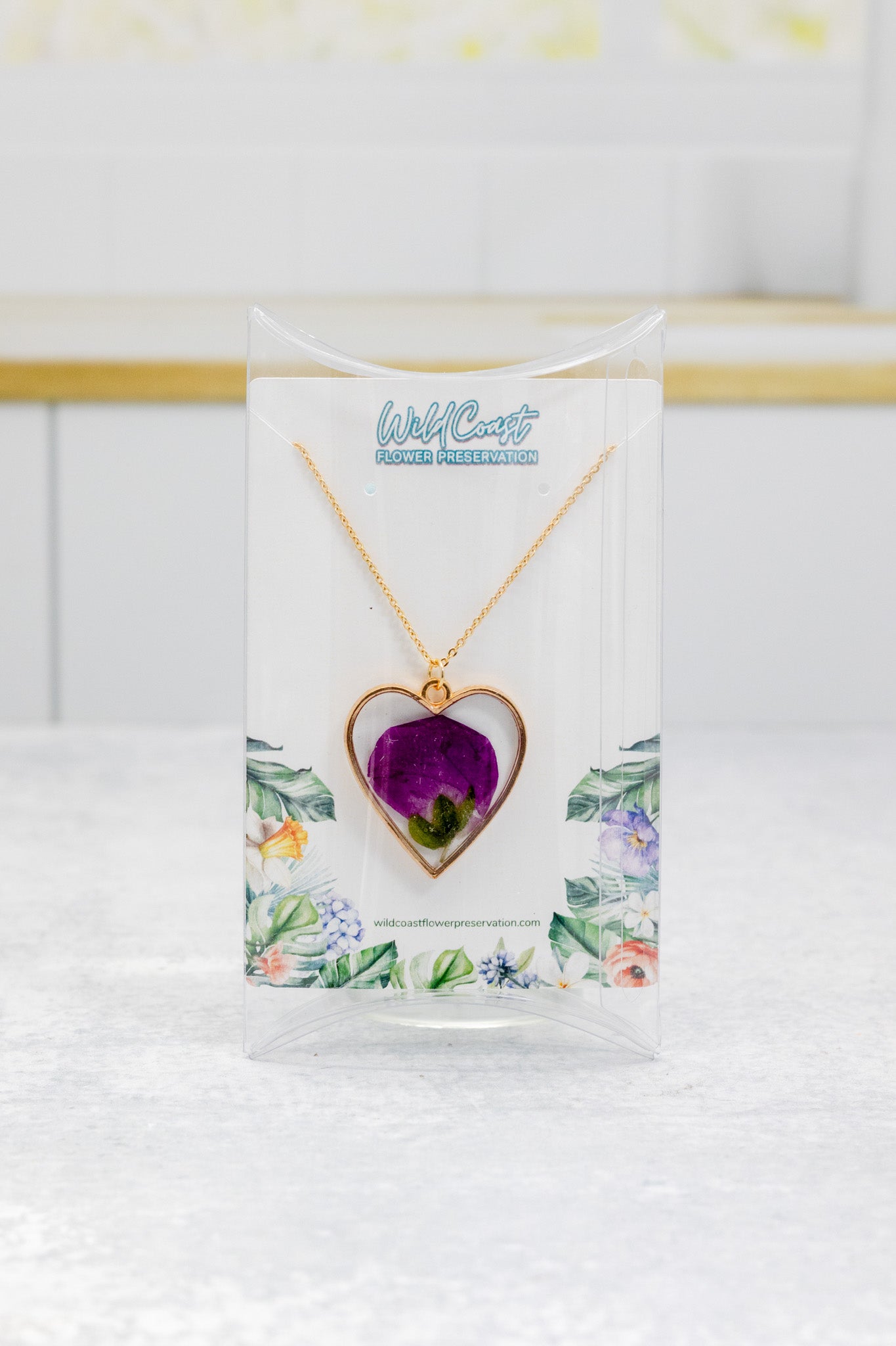 Pressed Flower Heart Pendant | Jewelry Set