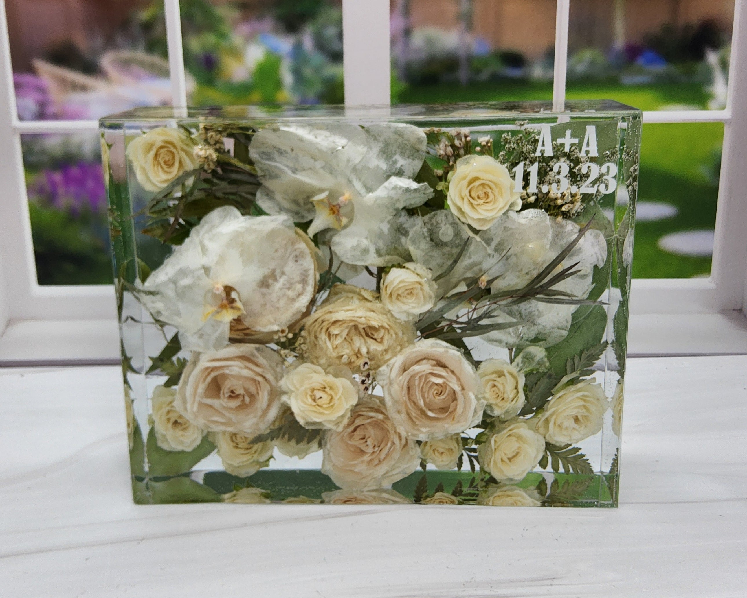 8x10 Preserved Flower Bouquet Block