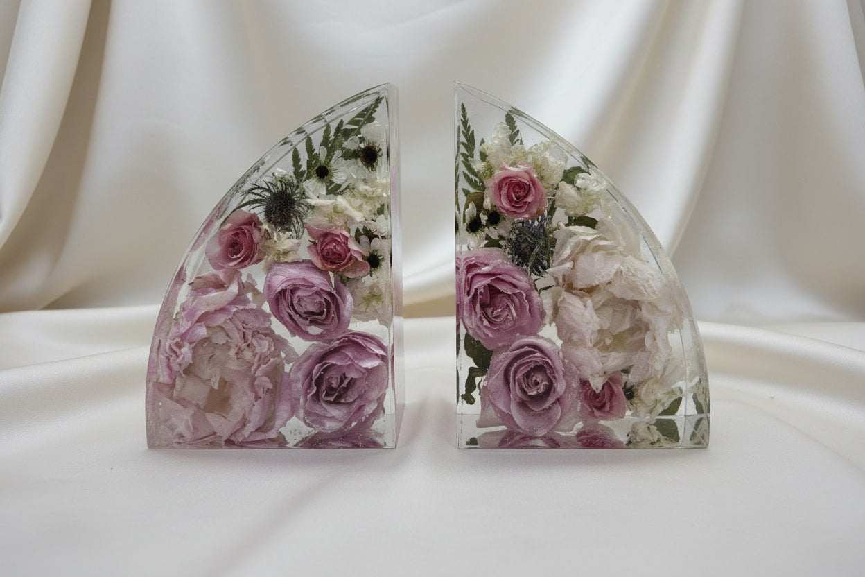 Pink Wedding Bouquet Preservation Preserved Peony Preservation Flower Bookends