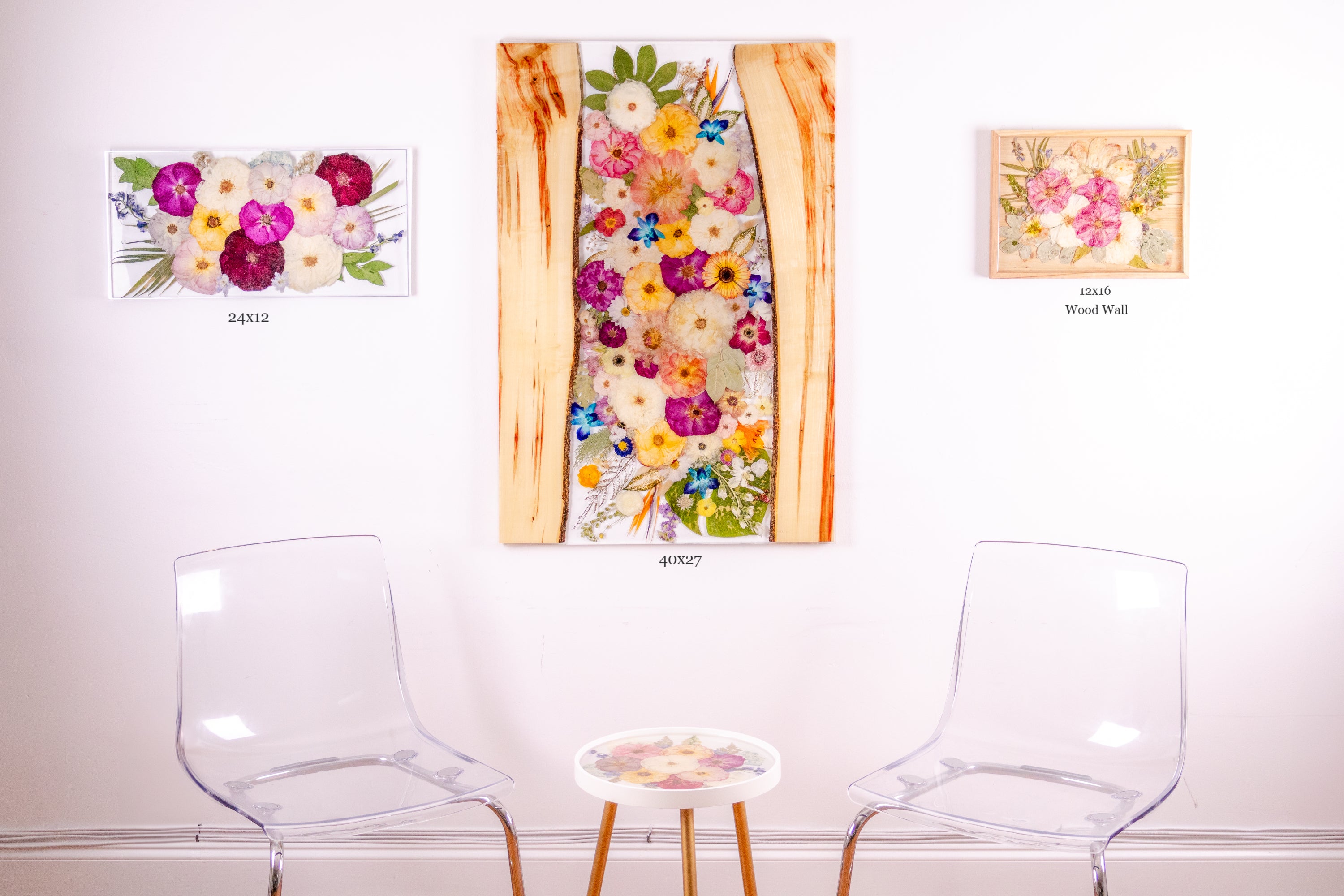 40x27 Live Edge Wall Art | Floating Frame