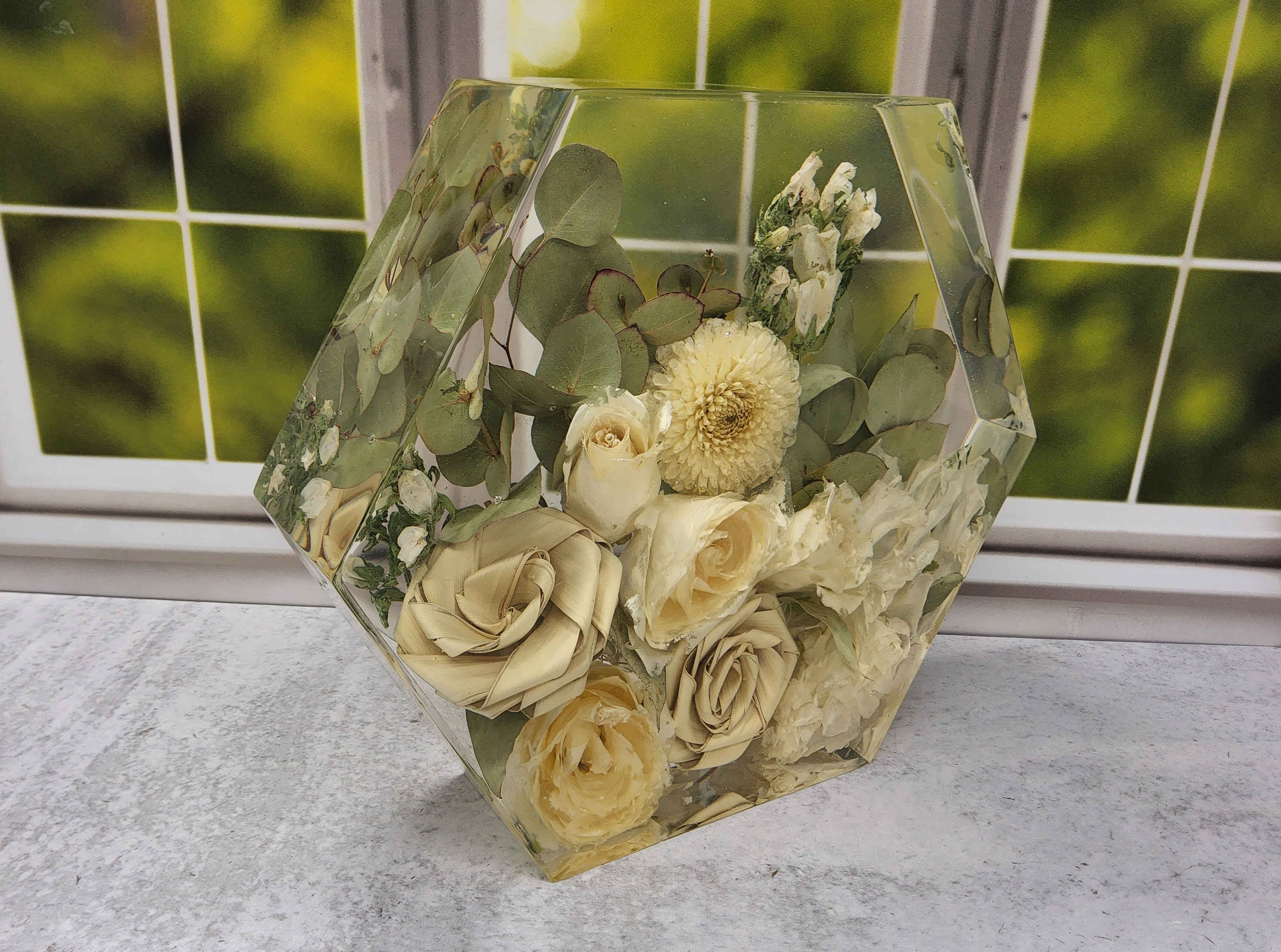 9" Hexagon Bouquet Block