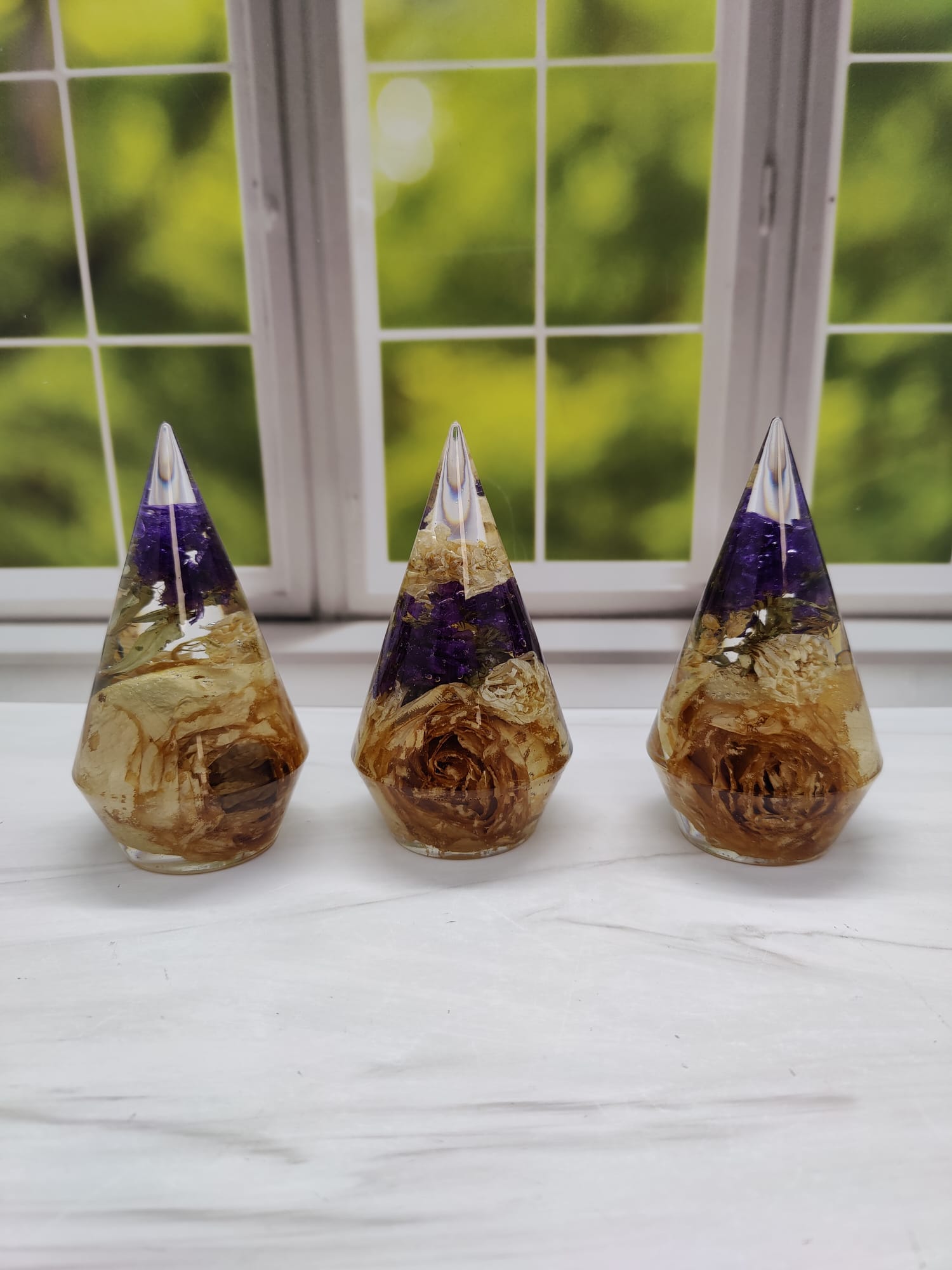 Large Preserved Flower Ring Holder