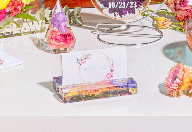 Pressed Flower Business Card Holder