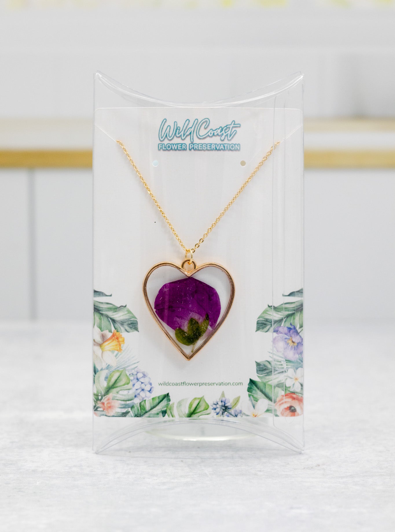 Pressed Flower Heart Pendant | Jewelry Set