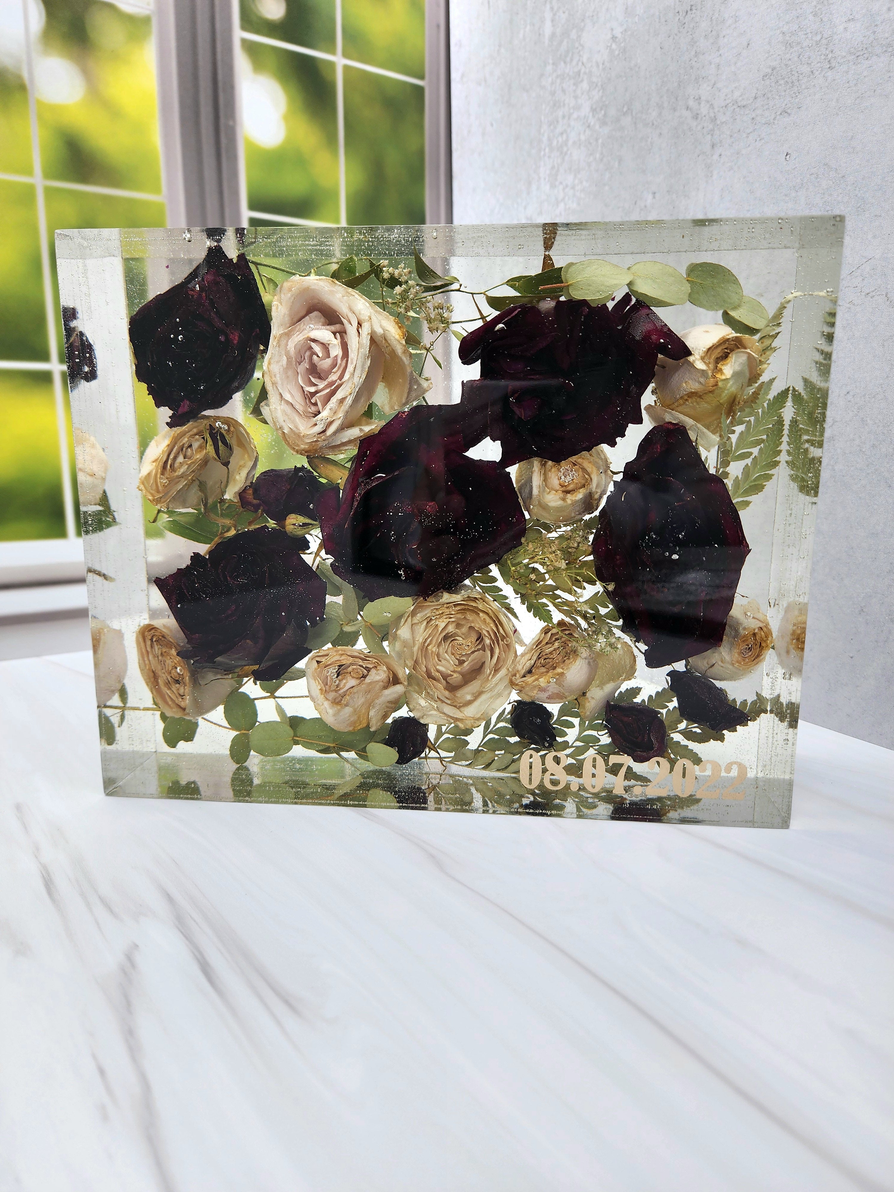 8x10 Preserved Flower Bouquet Block