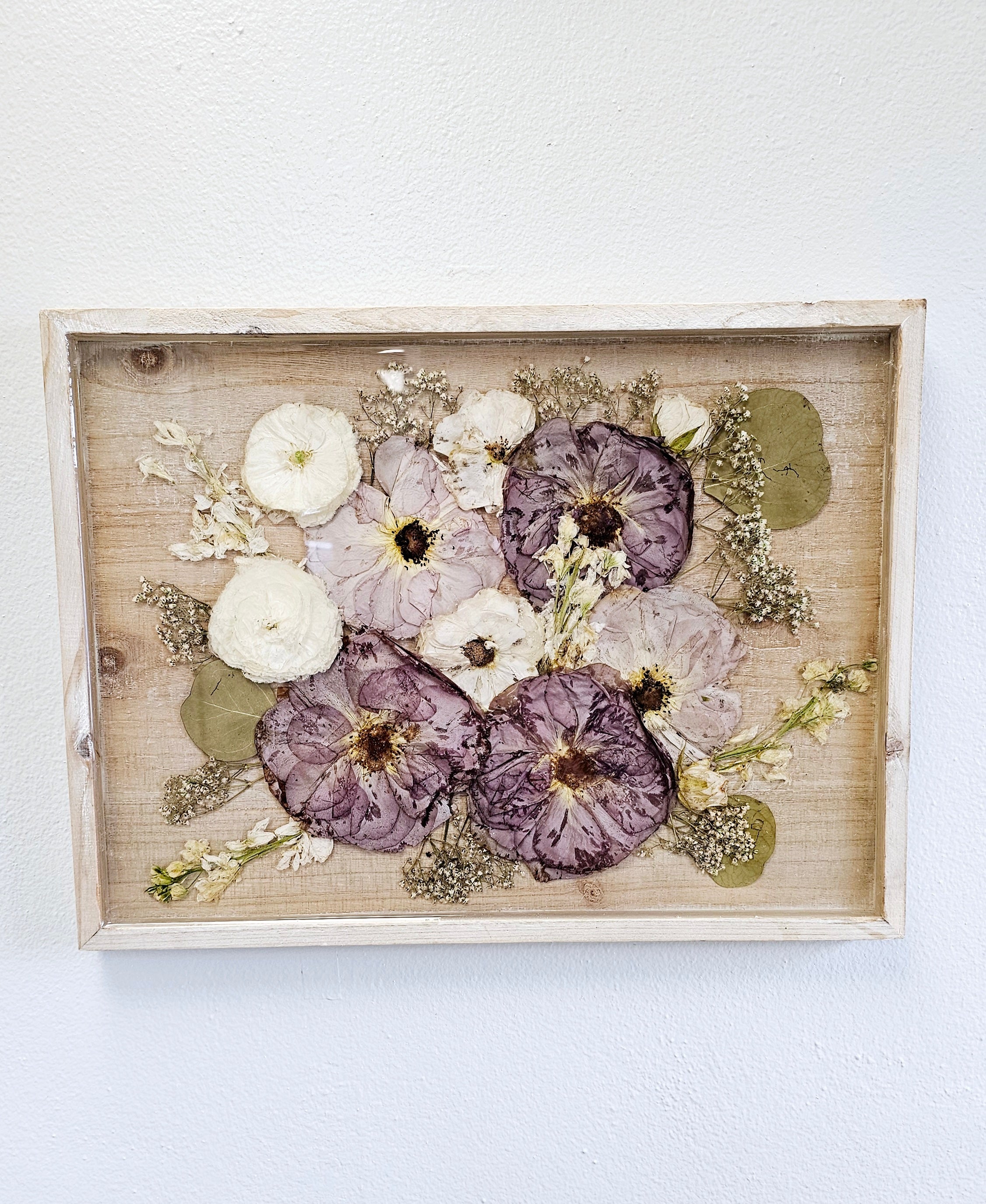 12x16 Pressed Flower Frame Wood Wall Decor