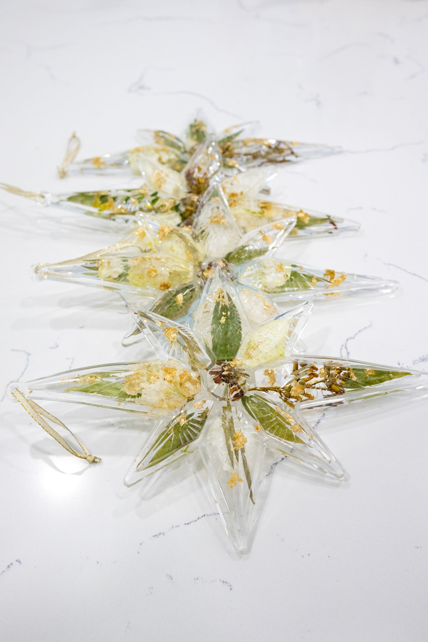 Pressed Flower Star Ornament