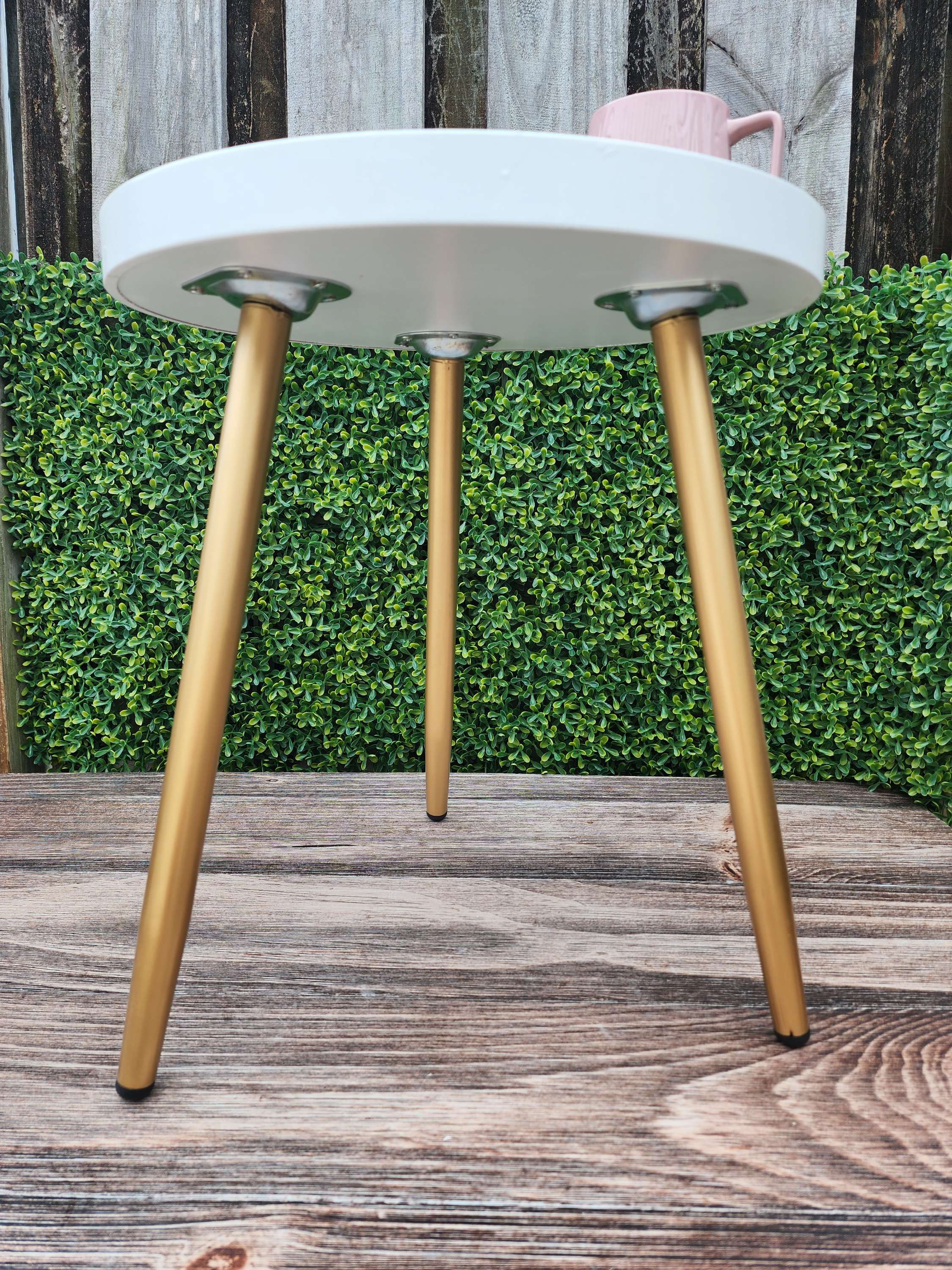 15" Pressed Flower Side Table