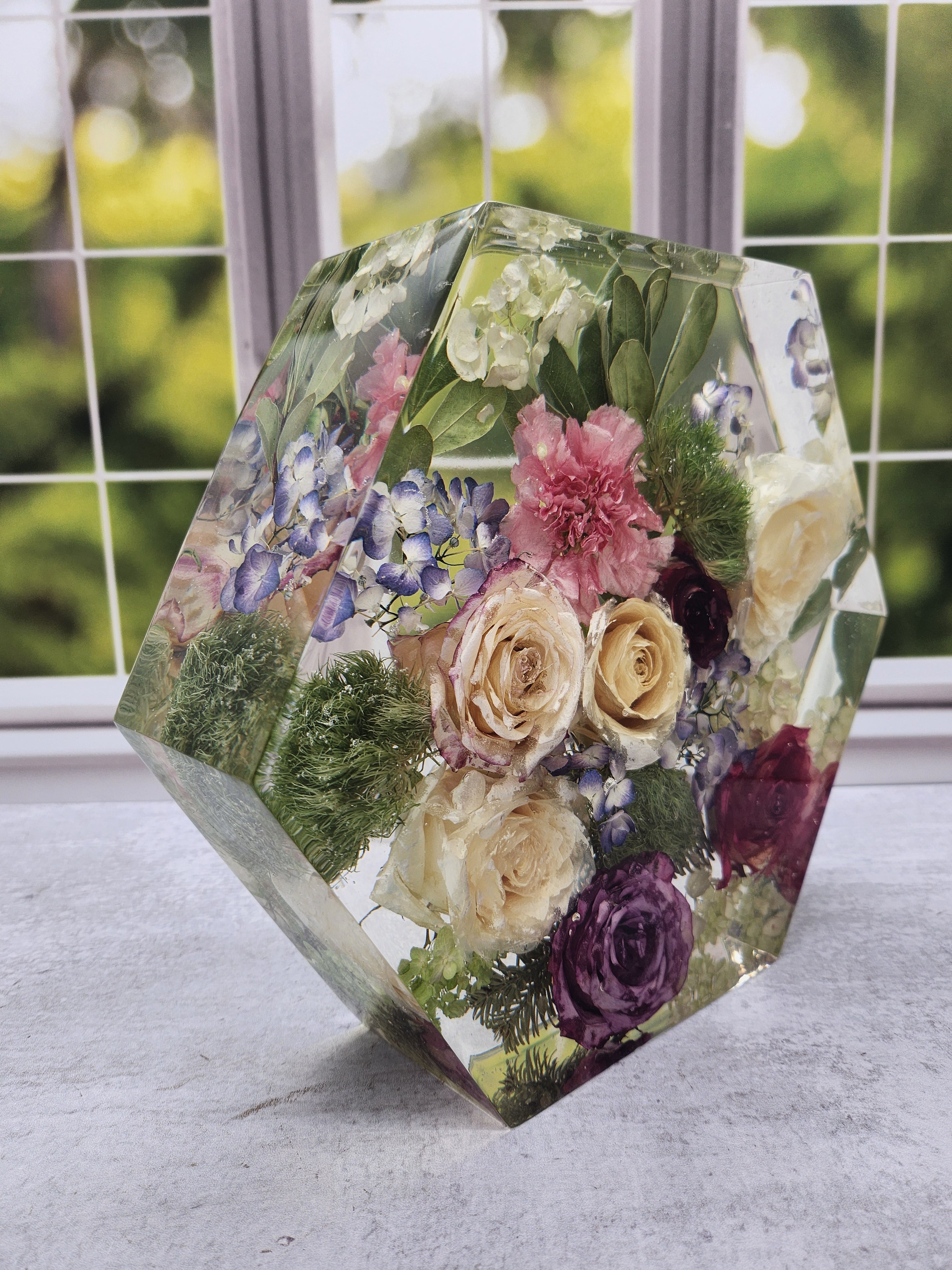9" Hexagon Bouquet Block