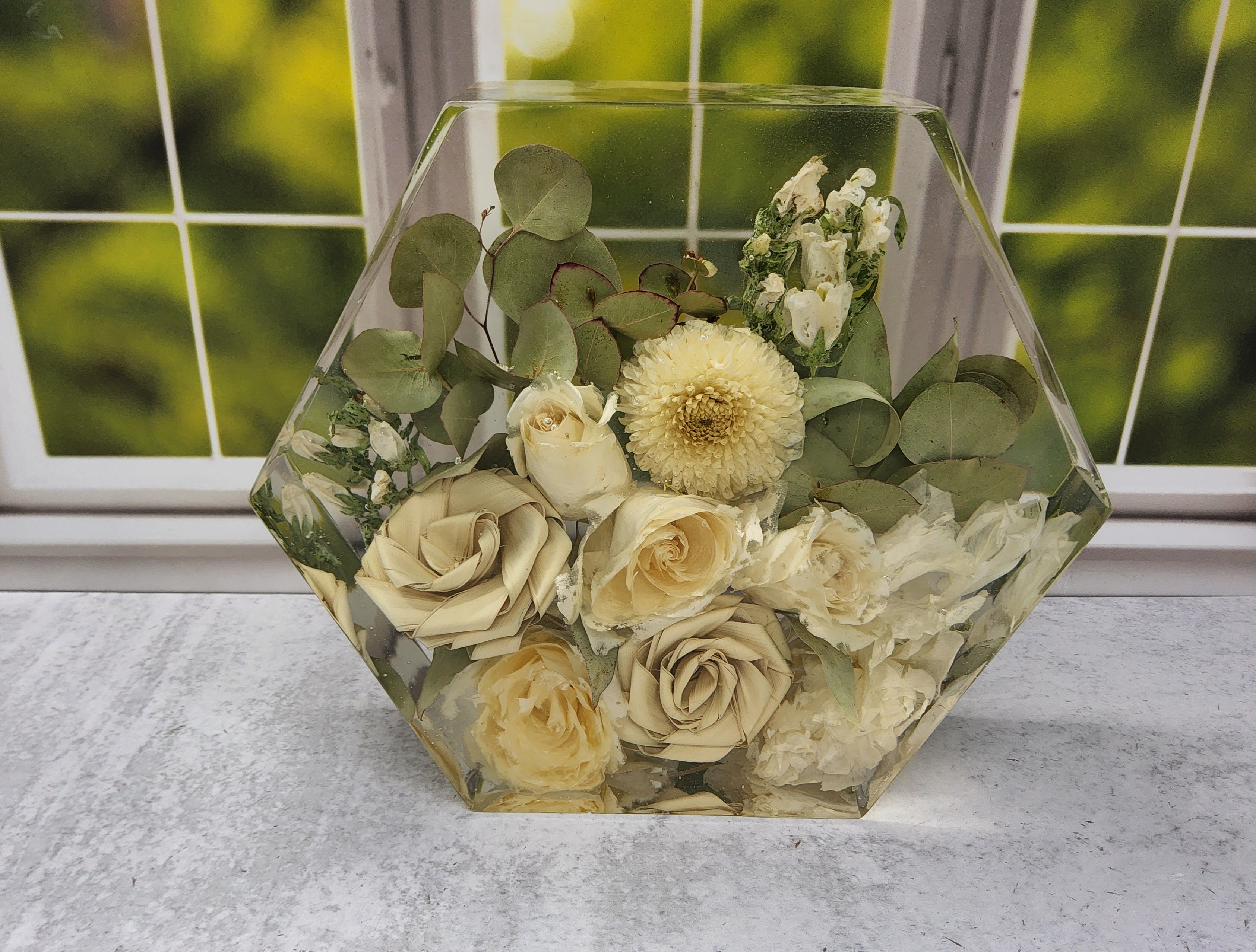 9" Hexagon Bouquet Block