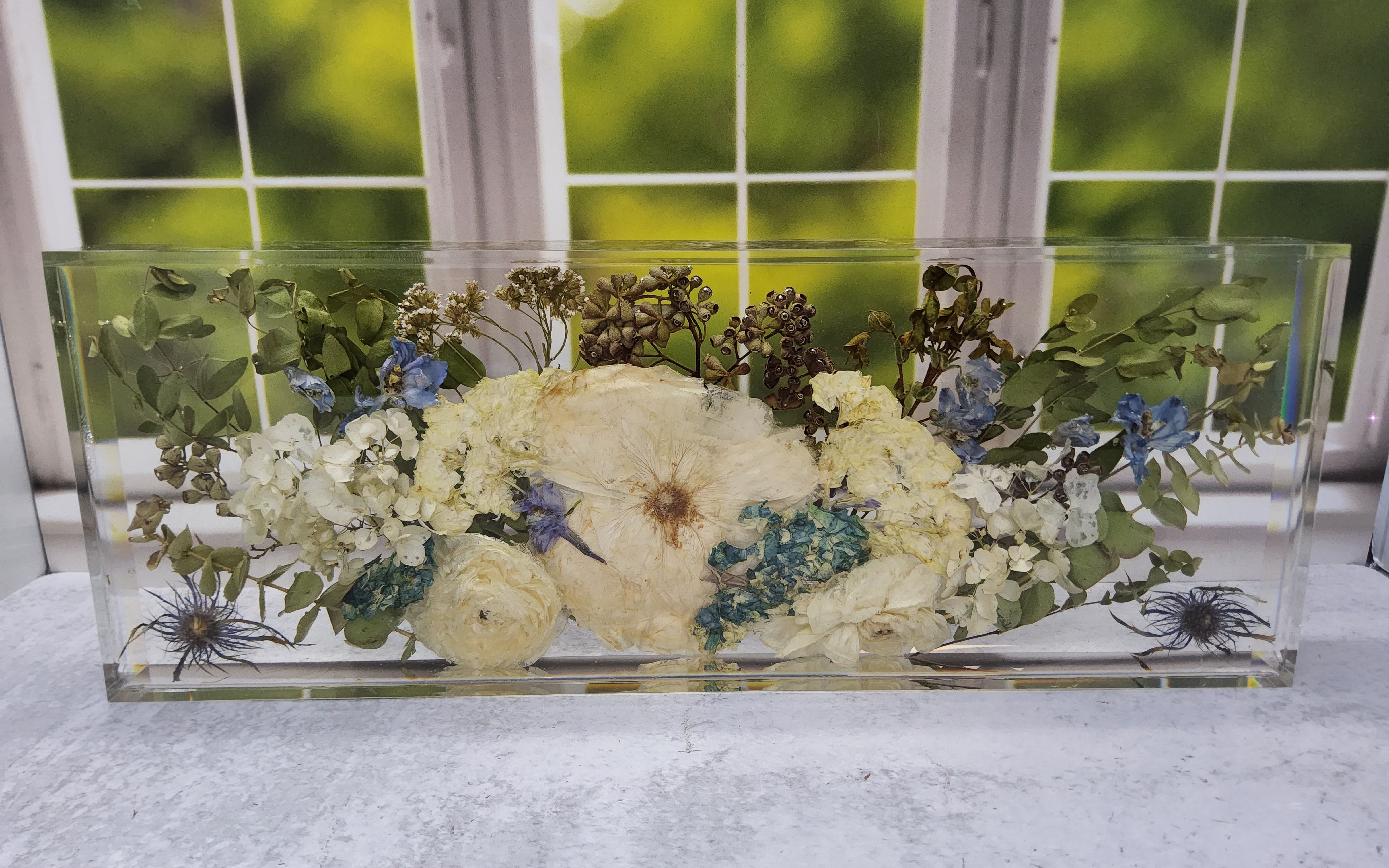 Preserved flower mantel block wedding preservation flower preservation dried flowers Bouquet preservation Name display Bouquet Display