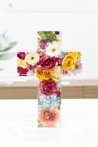 Preserved Flower Cross | Ready to Ship | Wild Coast