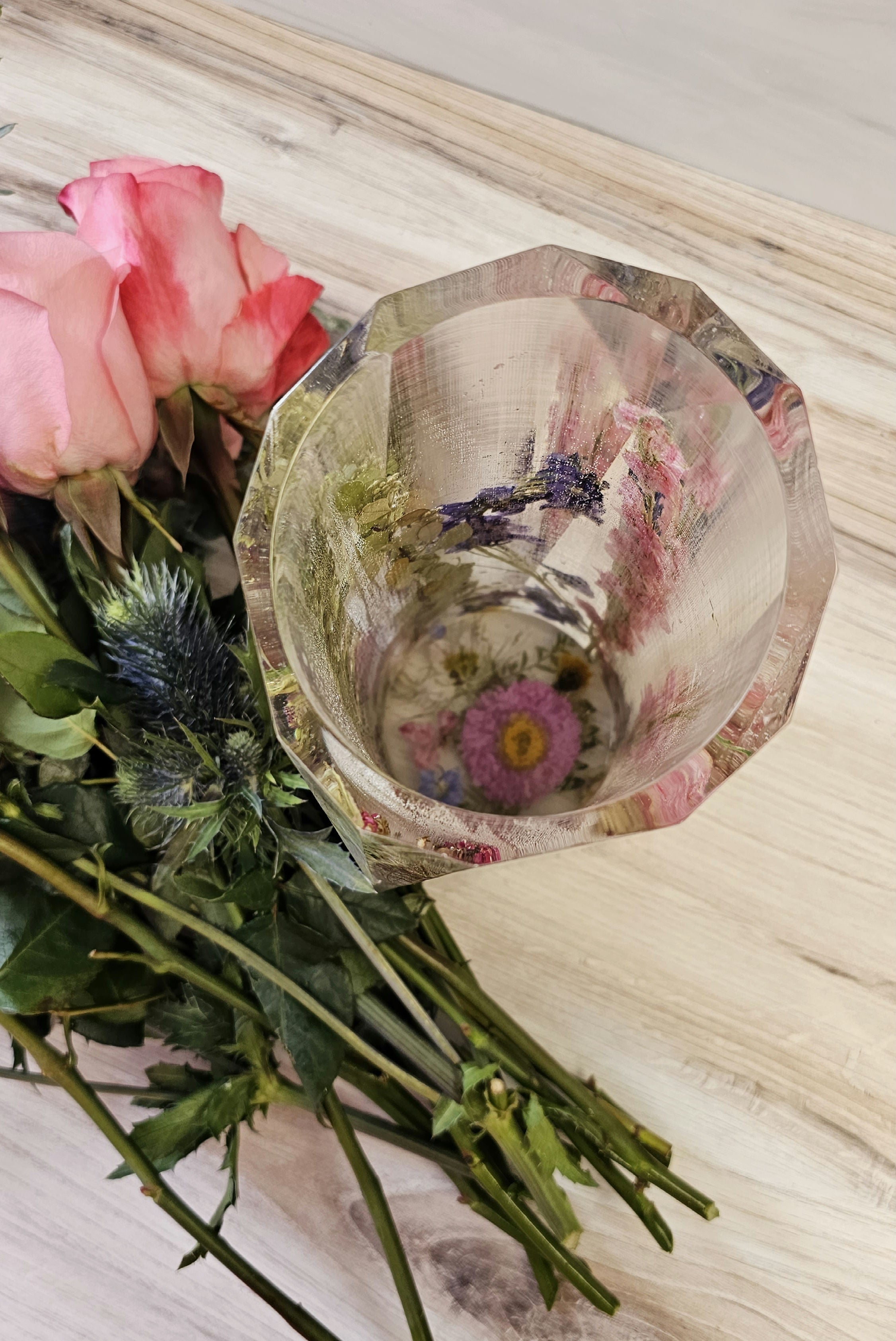 Pressed Flower Vase and Wine Chiller