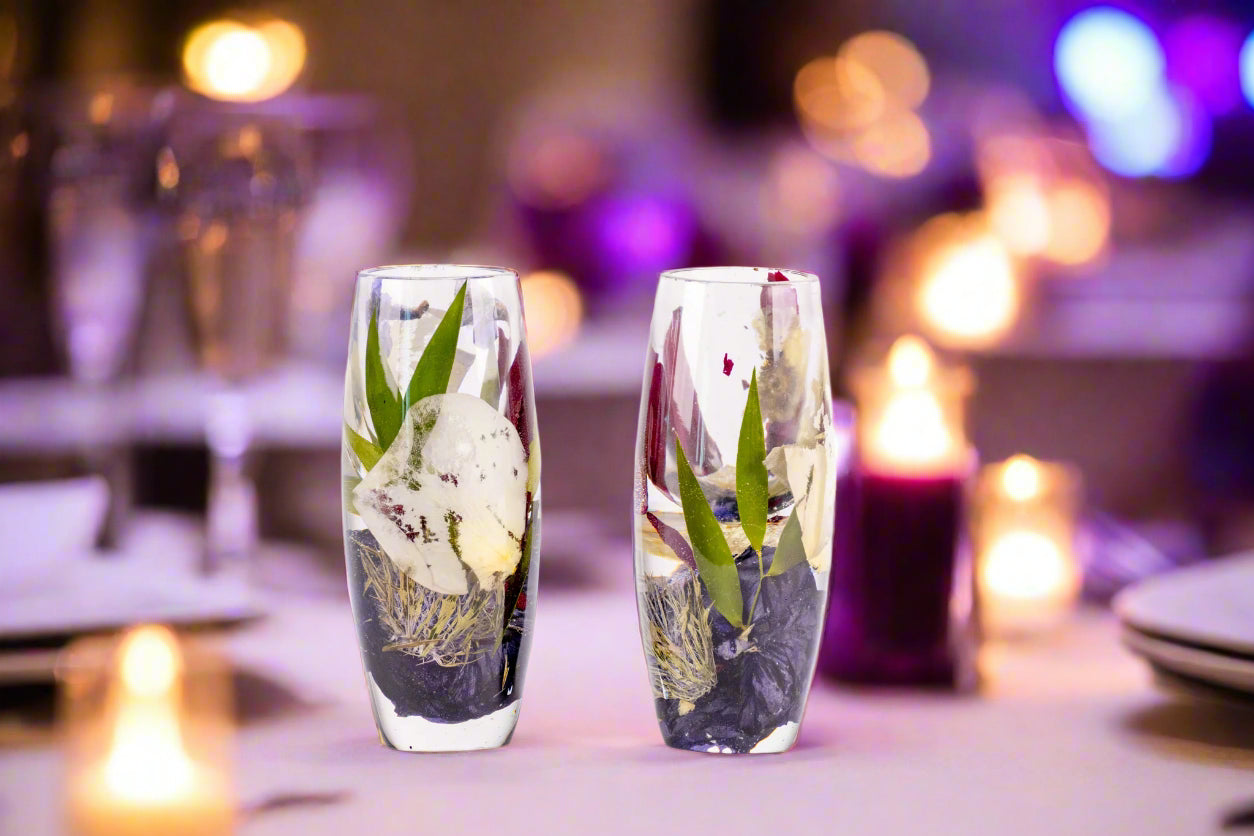 Wedding Toasting Glasses Flower Preservation