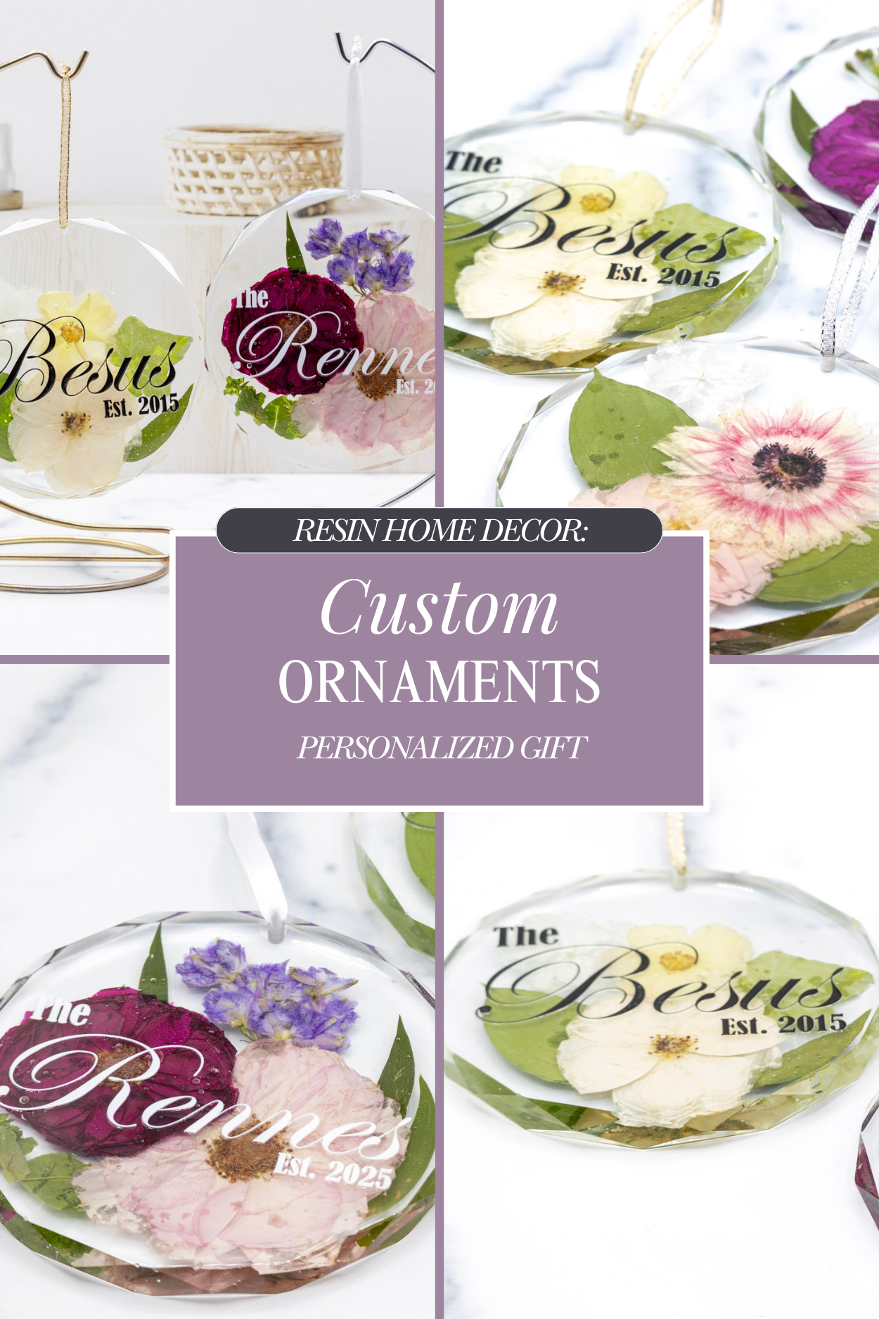 Custom Wedding Ornament Dried Flower Ornament Bouquet Preservation Custom Ornament Wedding Flower Preservation Pressed Flower Ornament Gift