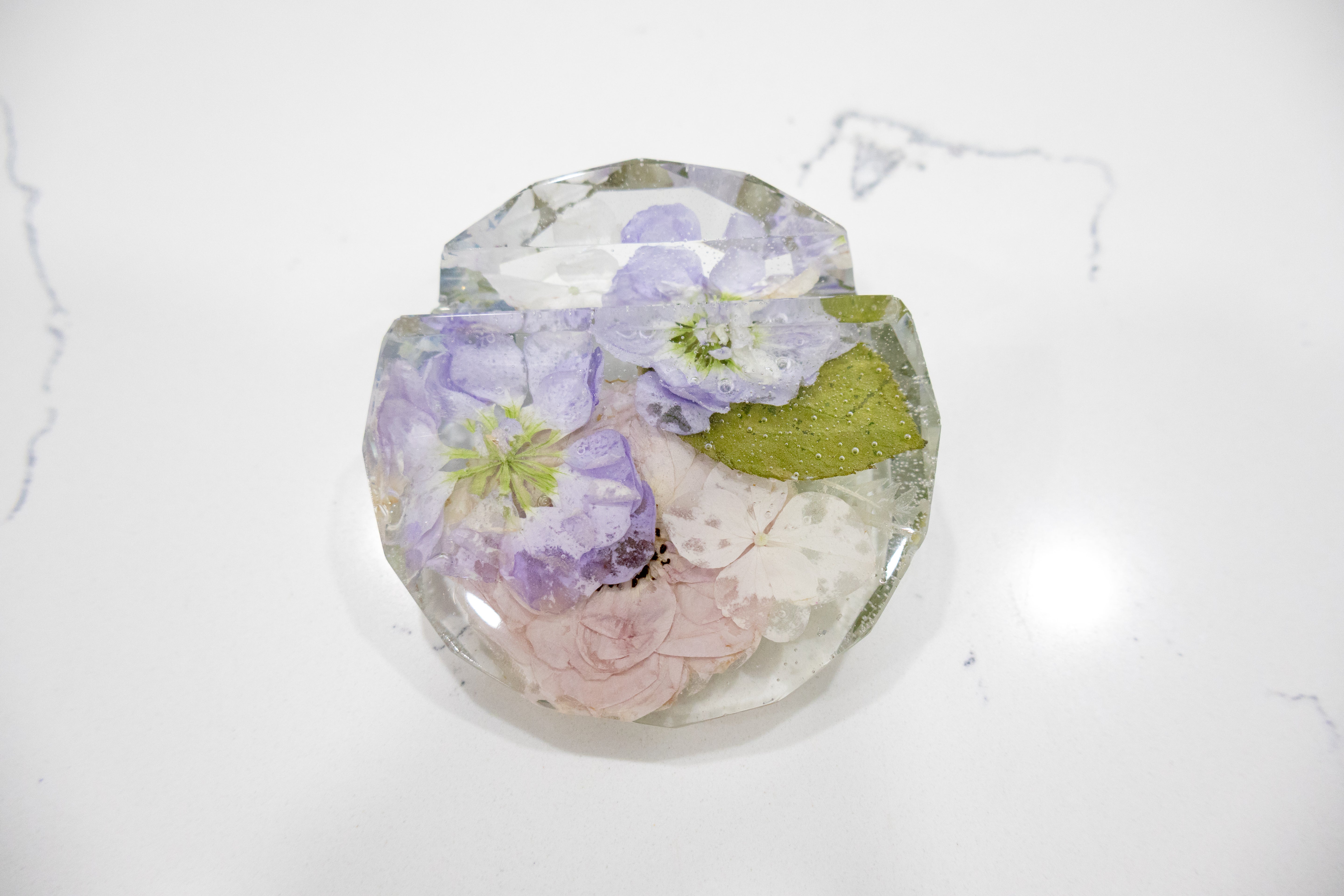 Pressed Flower Business Card Holder