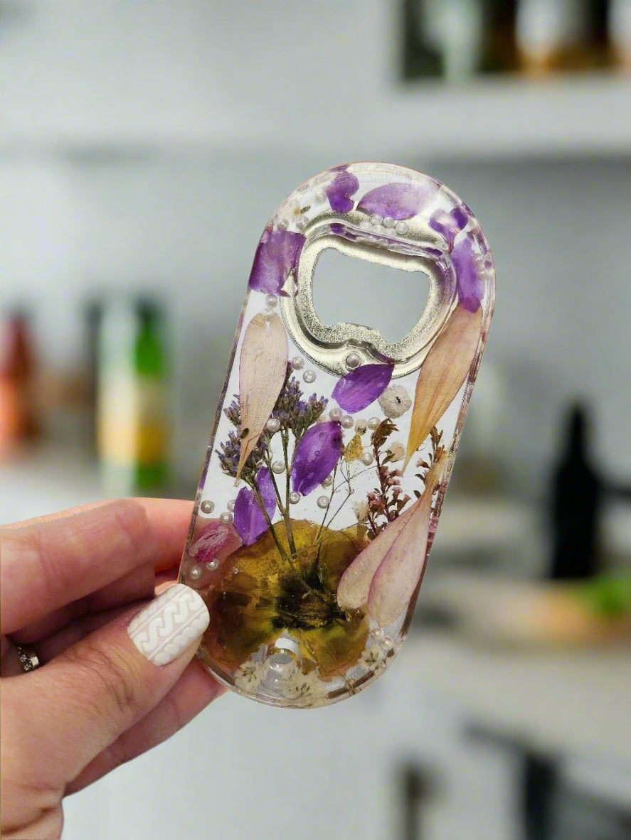 Wedding Bouquet Preservation Bottle Opener Pressed Flower Bottle Key