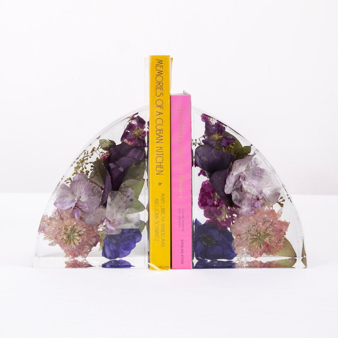 Bookend Flower Preservation Wedding Flower Bookend Floral Book End