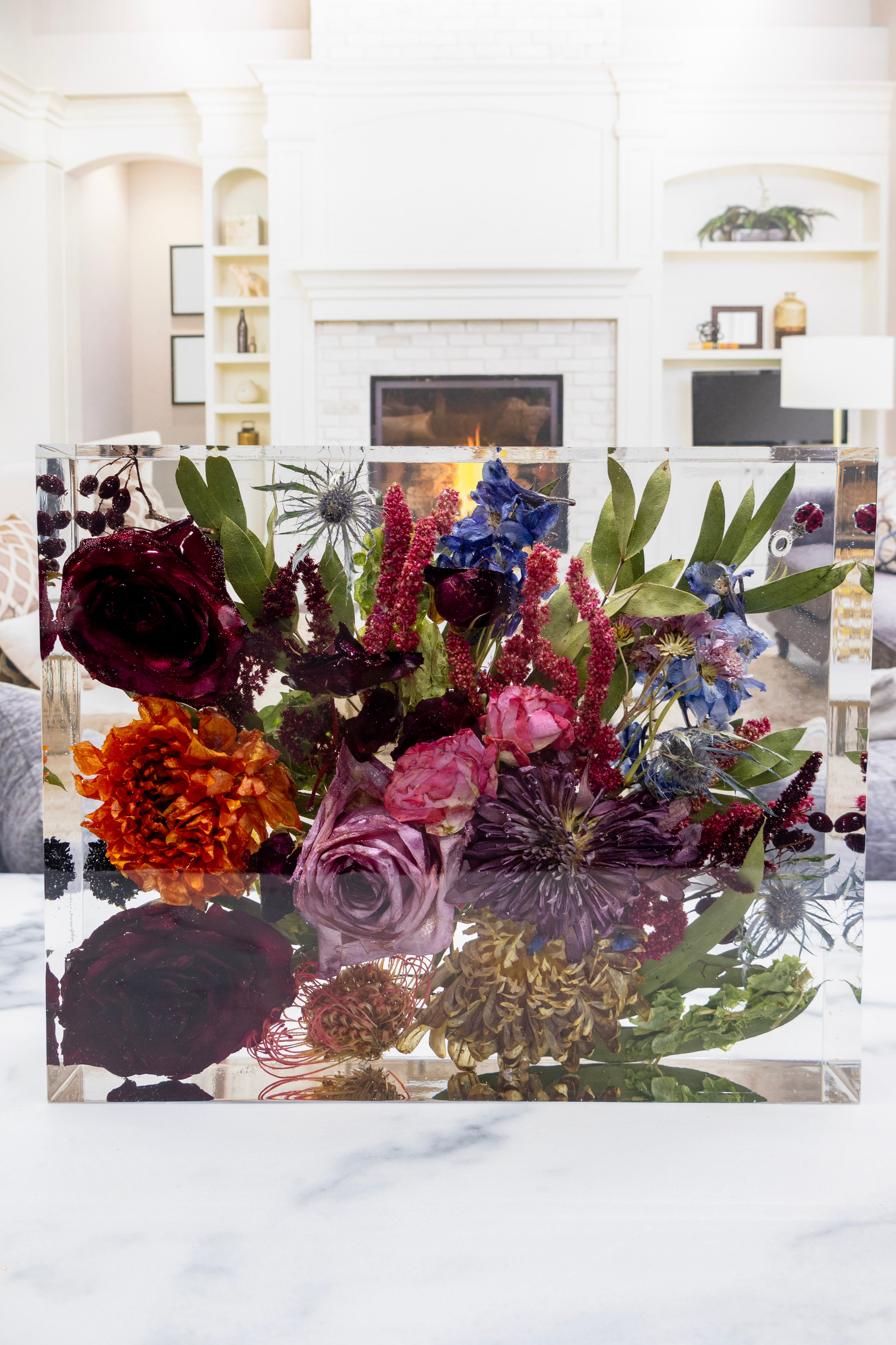 8x10 Preserved Flower Bouquet Block