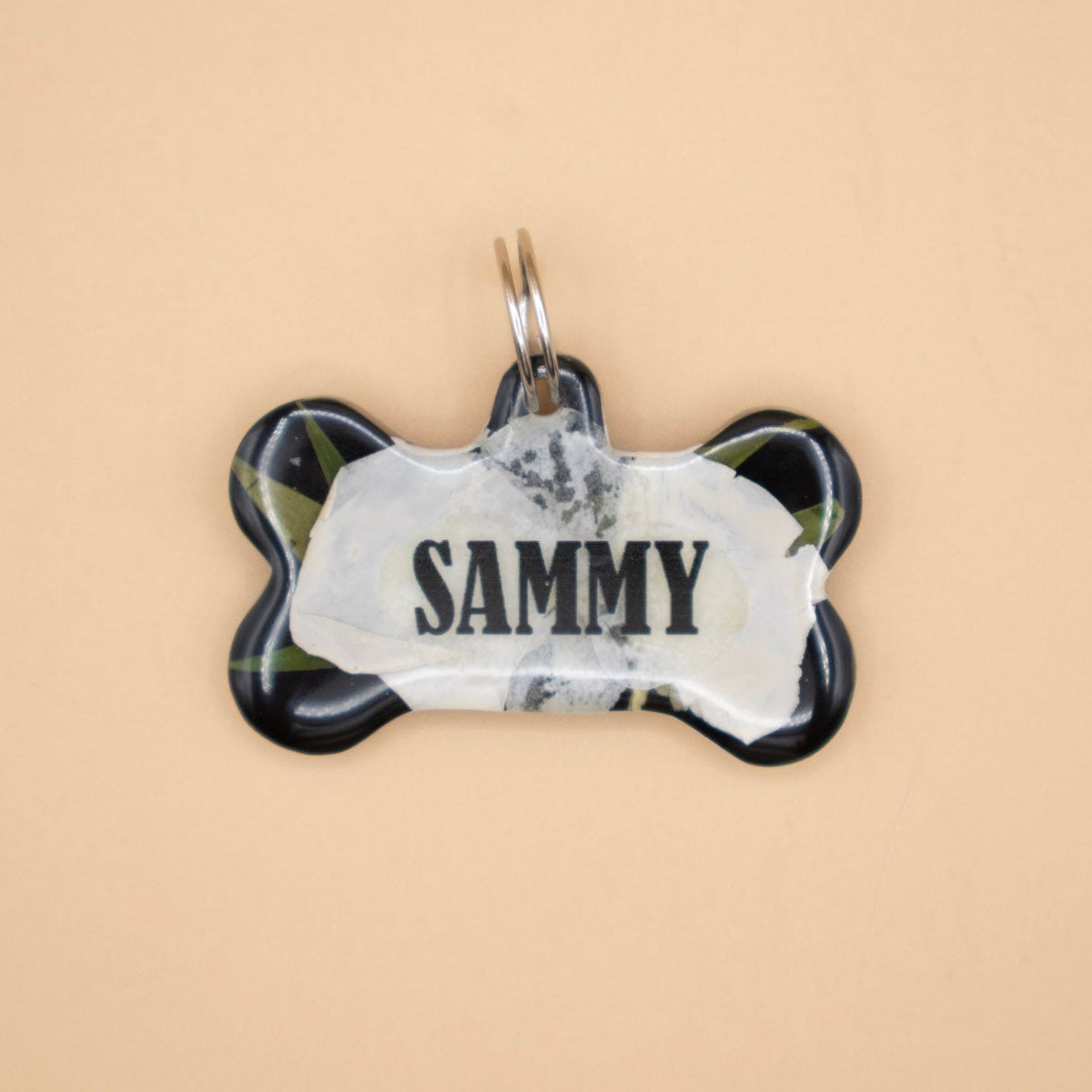 Custom Dog Tag Pressed Flower Preservation Pet ID Wedding Bouquet Preservation Personalized Resin Pet Tag Wedding Gift for Cat or Dog Escort