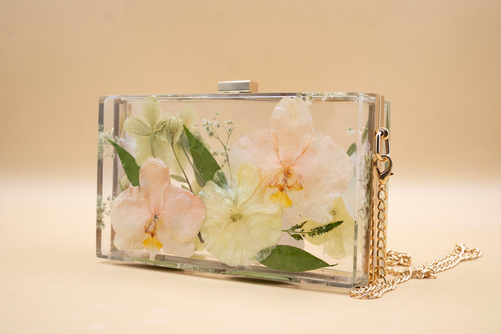 Pressed Flower Purse | Resin Clutch Bag