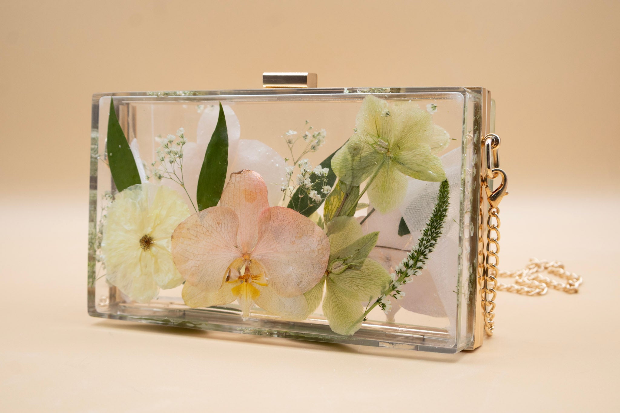 Pressed Flower Purse | Resin Clutch Bag