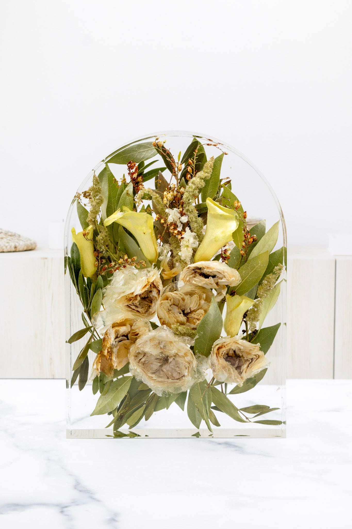 11" Arch Preserved Bouquet Block