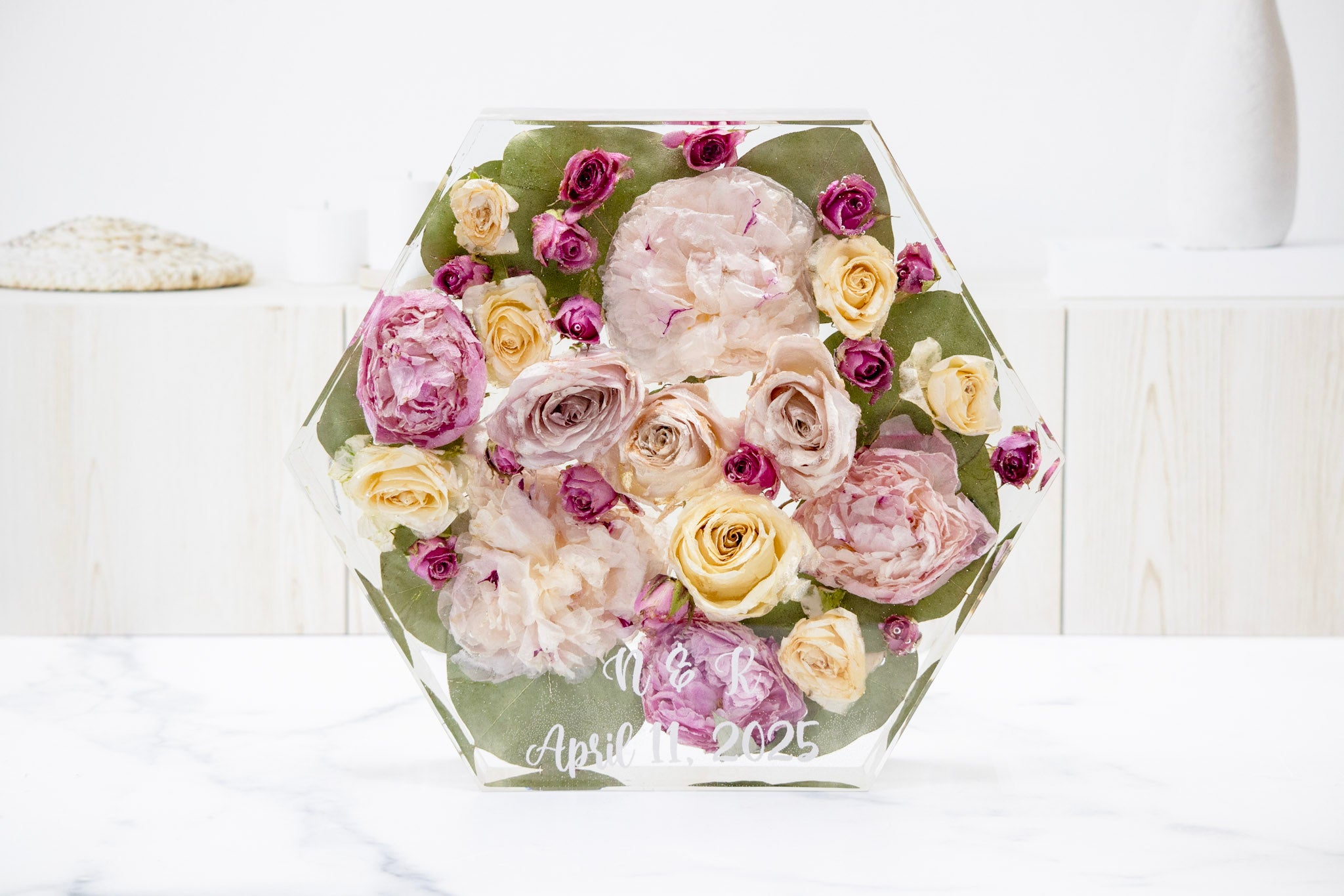 9" Hexagon Bouquet Block