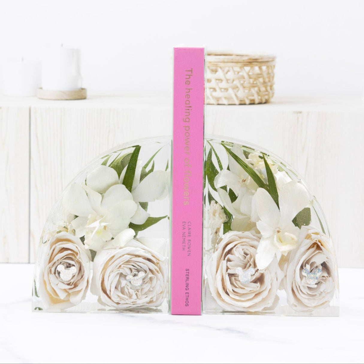 Dried Flower Bookend Wedding Bouquet preservation bookend Flower Book End Disney Bride Bouquet Preserved