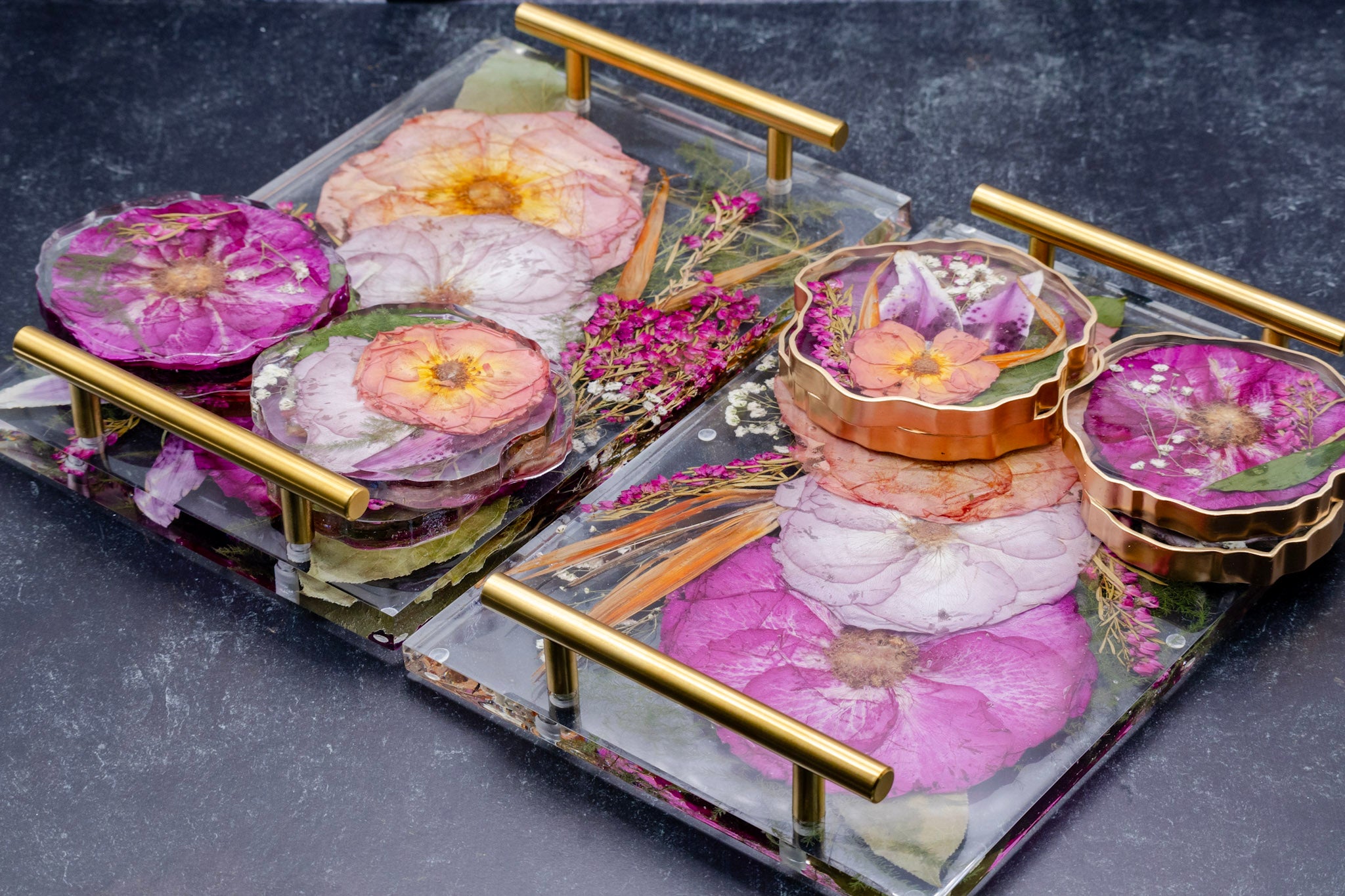 12x8 Tray & Geode Coaster Bundle