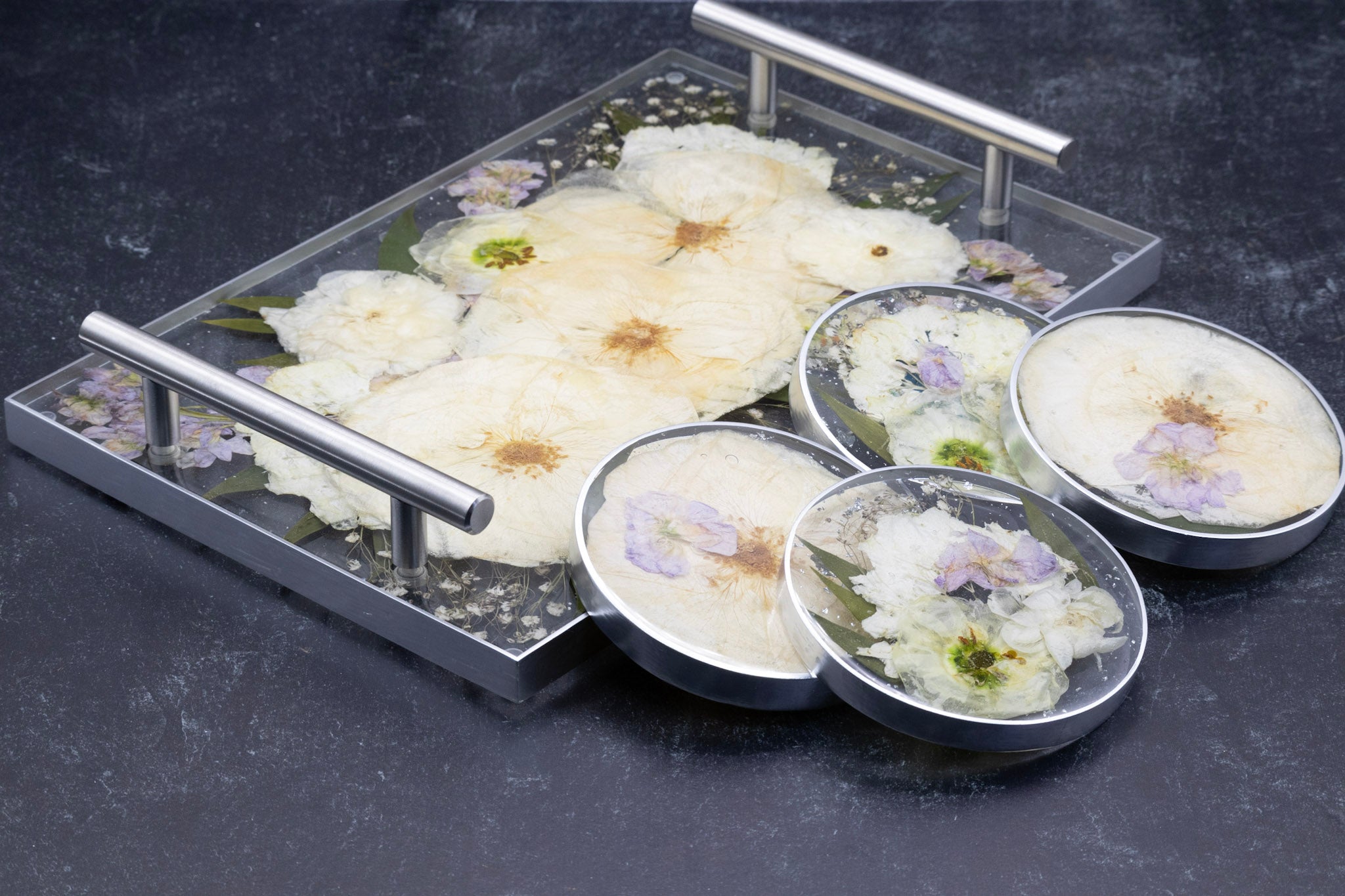 12x8 Tray & Round Coaster Bundle