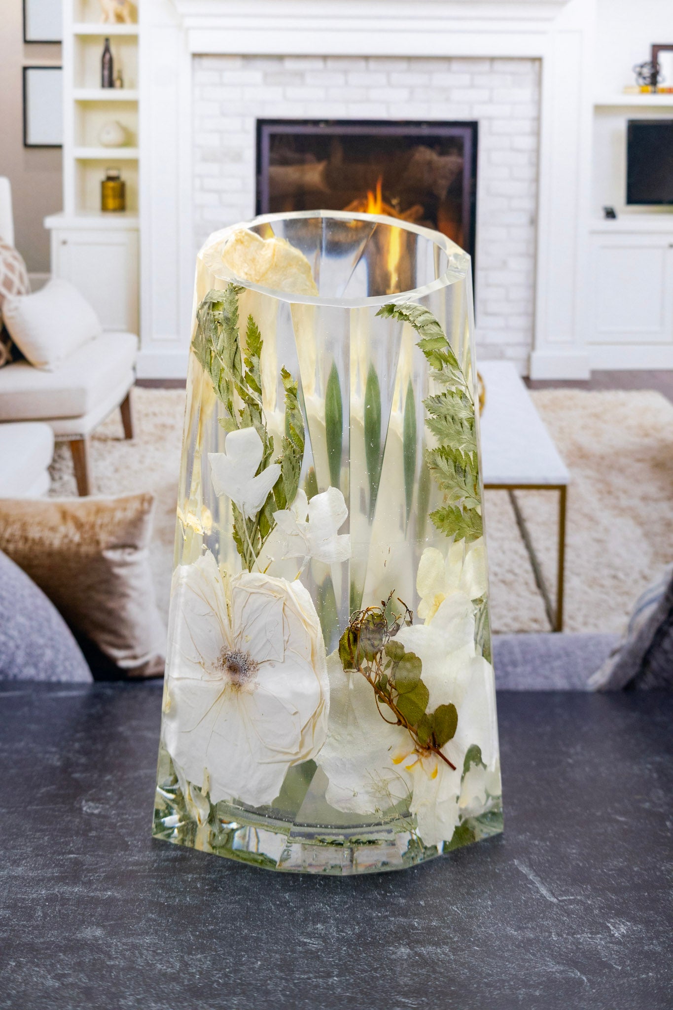Pressed Flower Vase and Wine Chiller