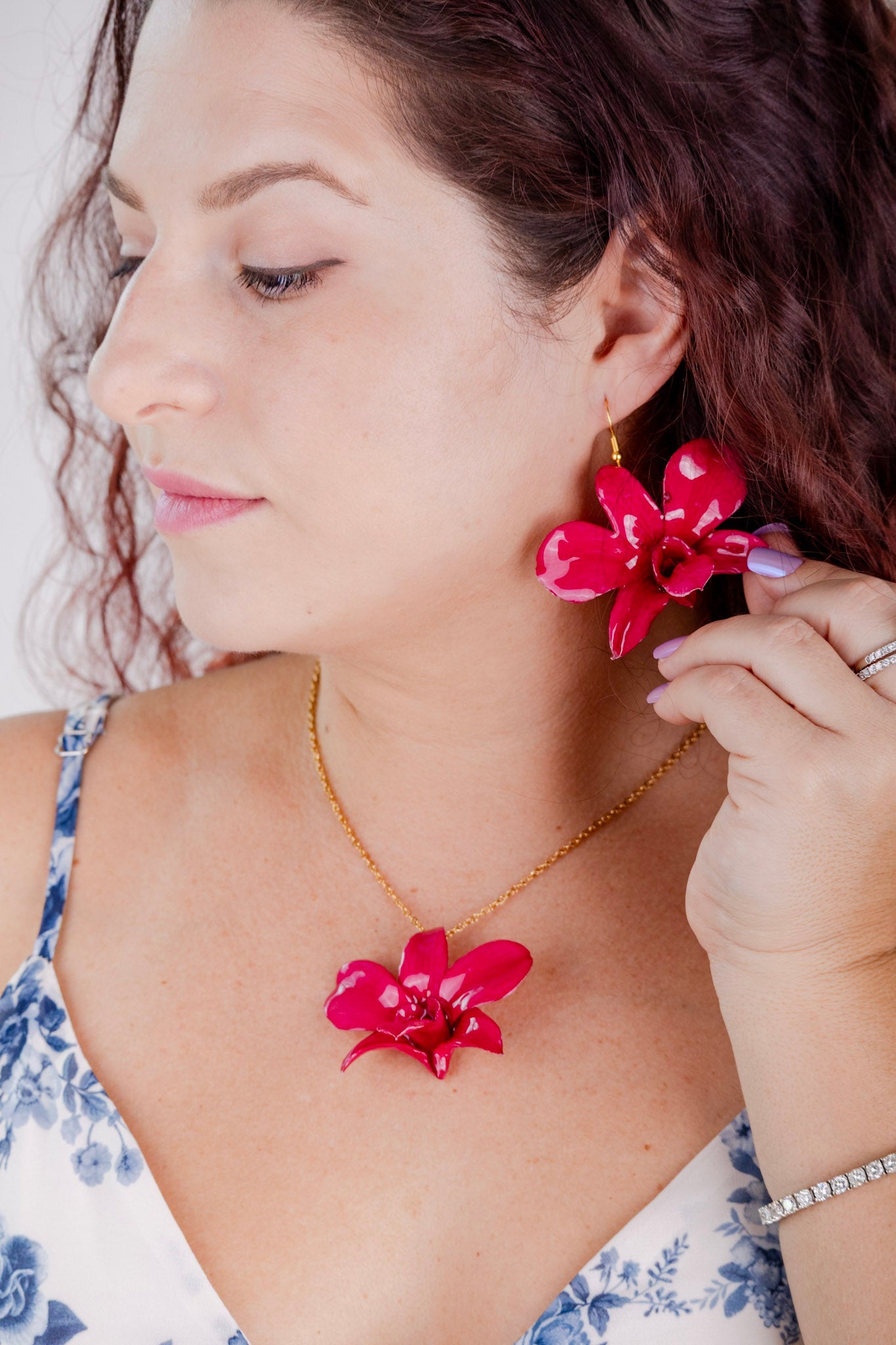 Dendrobium Orchid Jewelry - Gift Ready